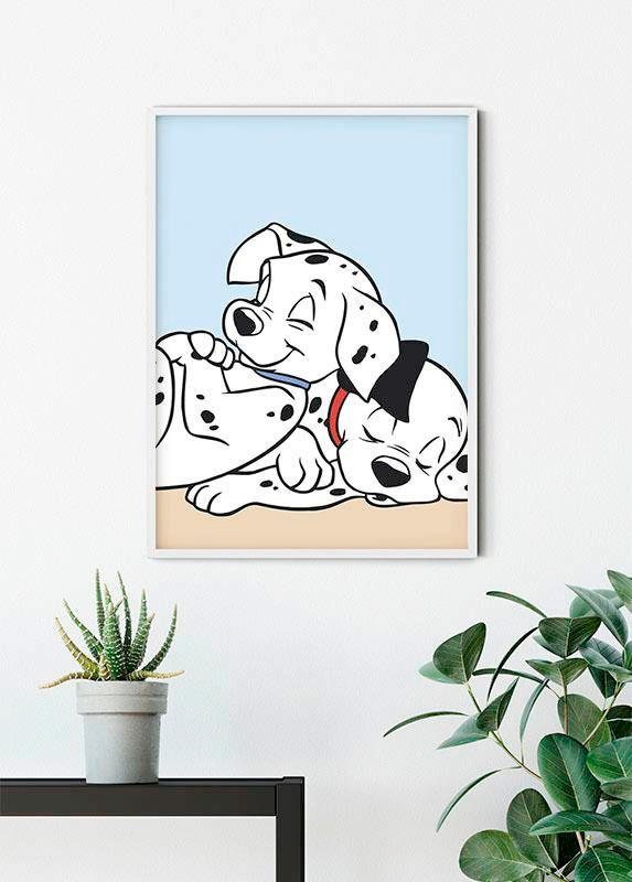 Komar Bild »101 Dalmatiner Cuddle«, Disney, (1 St.), Wandbild zur Dekoration im Kinderzimmer - ohne Rahmen