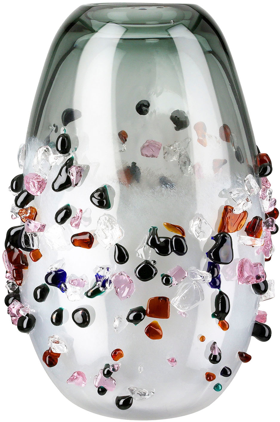 Casablanca by Gilde Tischvase »Vase Stones schwarz transparent«, (1 St.)