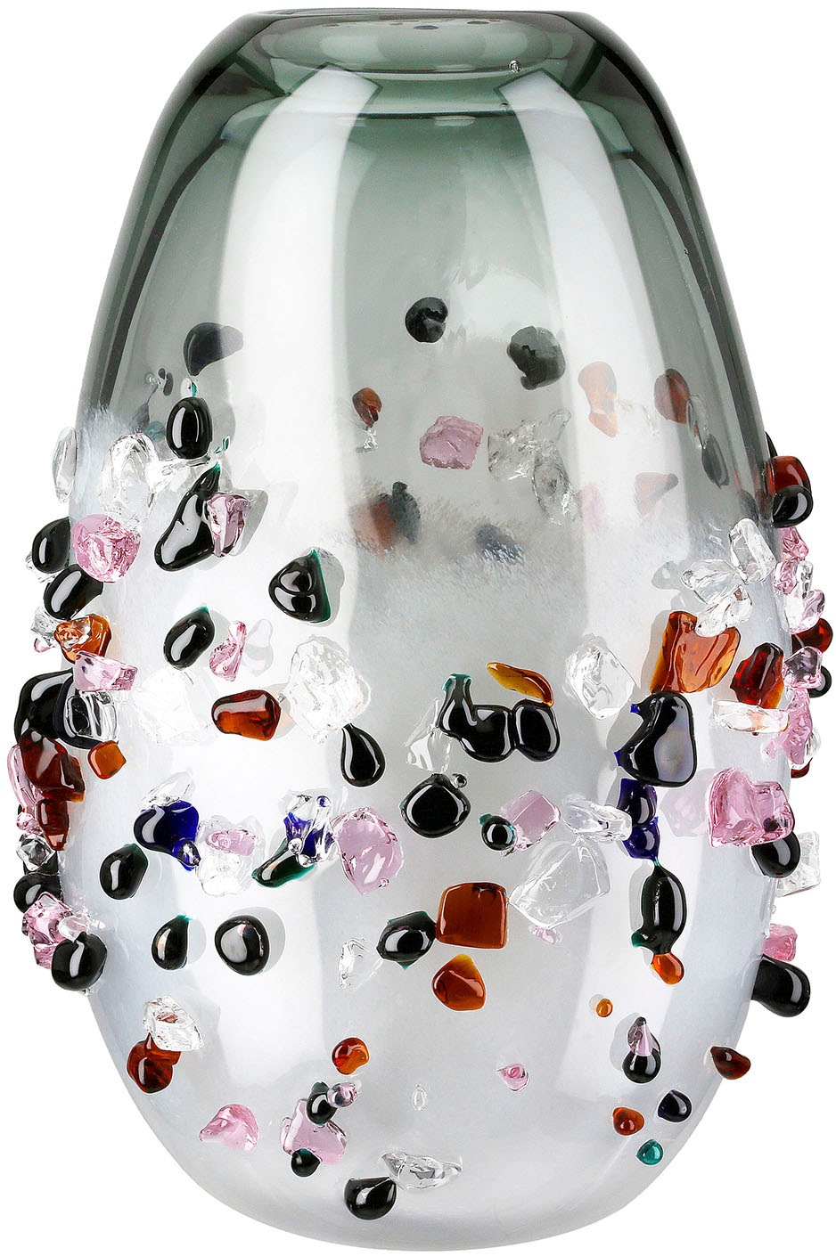Casablanca by Gilde Tischvase »Vase Stones schwarz transparent«, (1 St.) günstig online kaufen