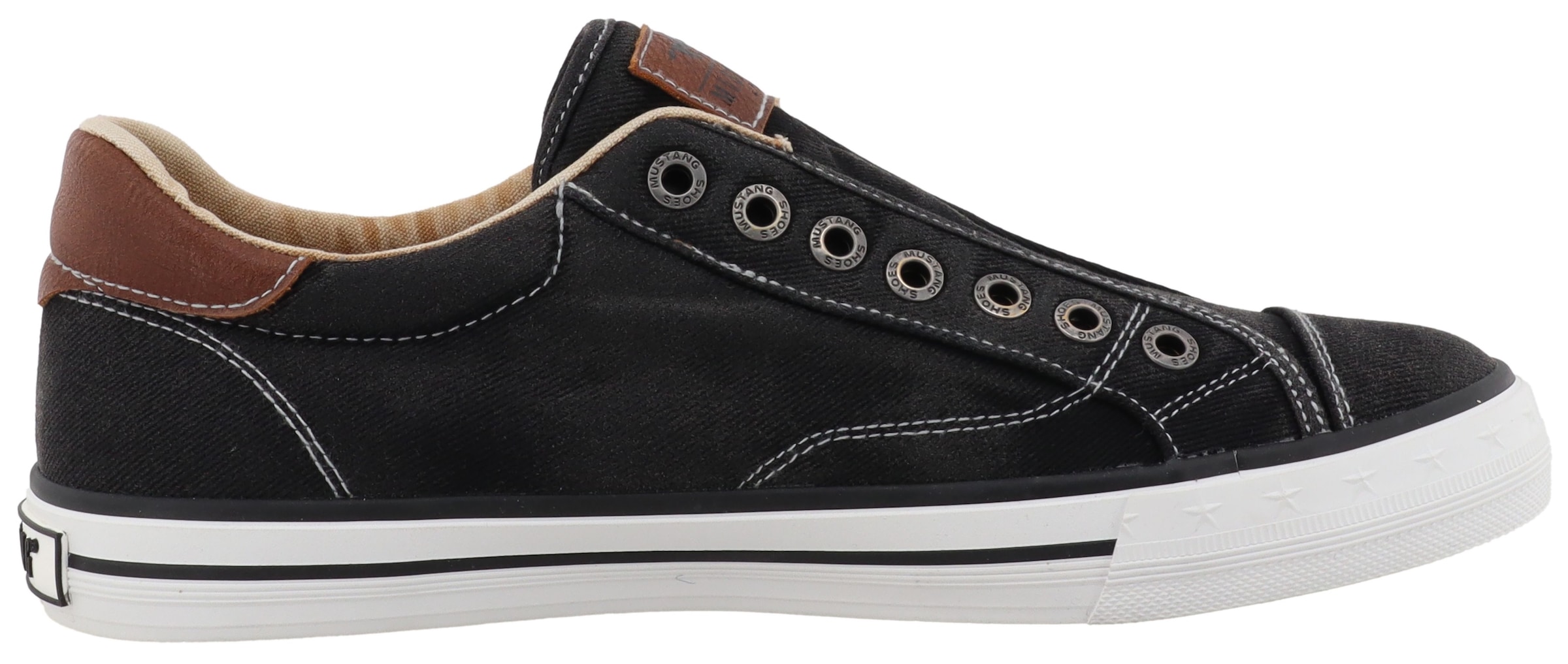 Mustang Shoes Slip-On Sneaker »Calogero«  Slipper, Freizeitschuh, Halbschuh mit Kontrastnähten