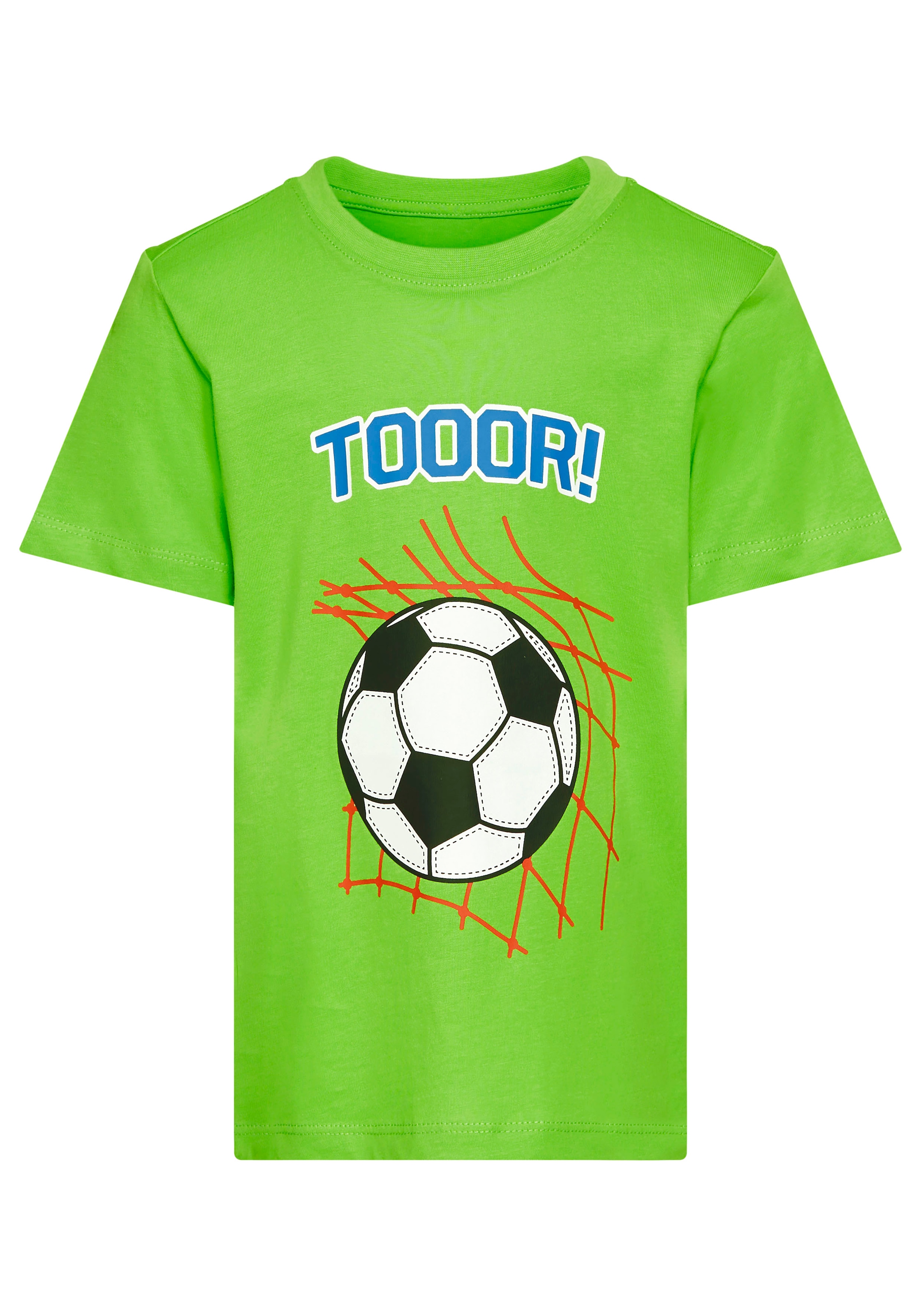 KIDSWORLD T-Shirt »Fußball-Print: TOOOR«, Kurzarm, Basic-Passform, mit Statements/Sprüchen