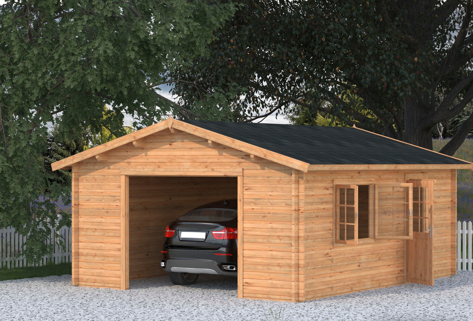 Palmako Garage »Roger«, BxTxH: 622x596x312 cm, ohne Tor, hellbraun