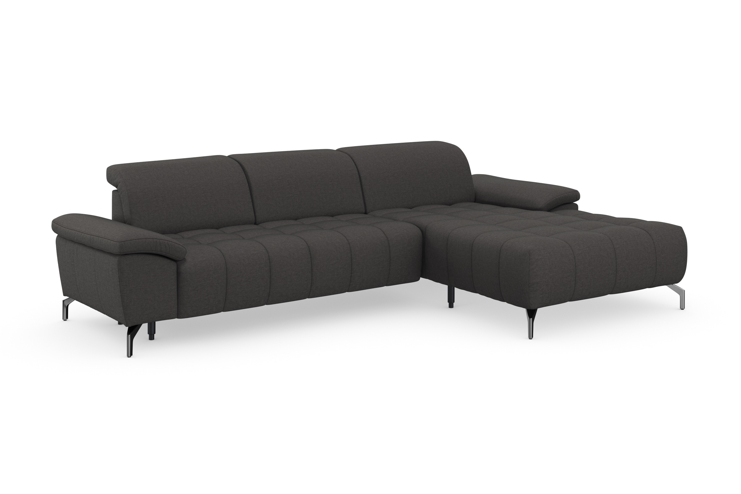 sit&more Ecksofa »Cool L-Form«, wahlweise mit Kopfteilverstellung und Vorziehsitz, motorisch