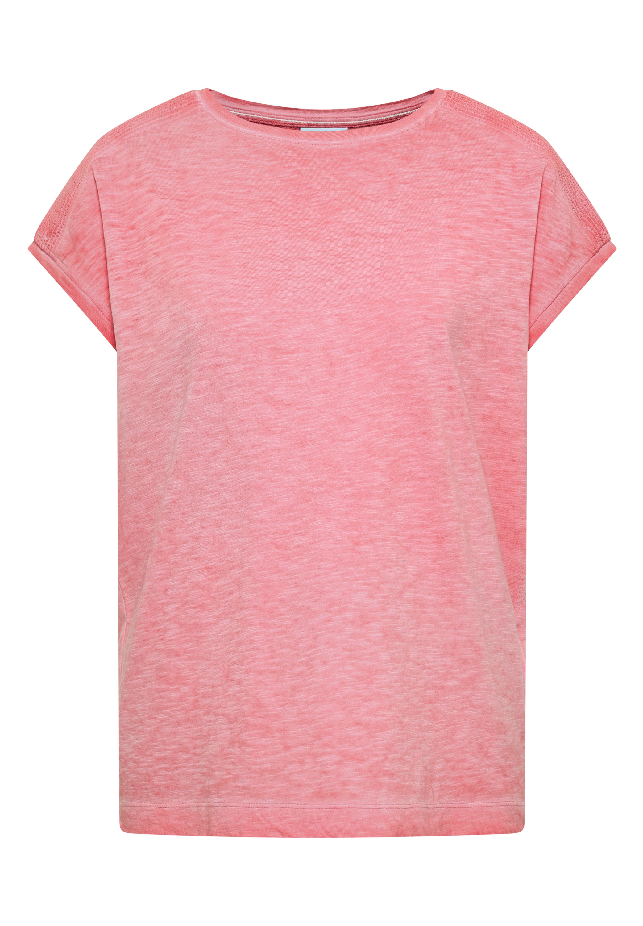 Cecil T-Shirt U-Boot-Ausschnitt, Garment-Dye Optik