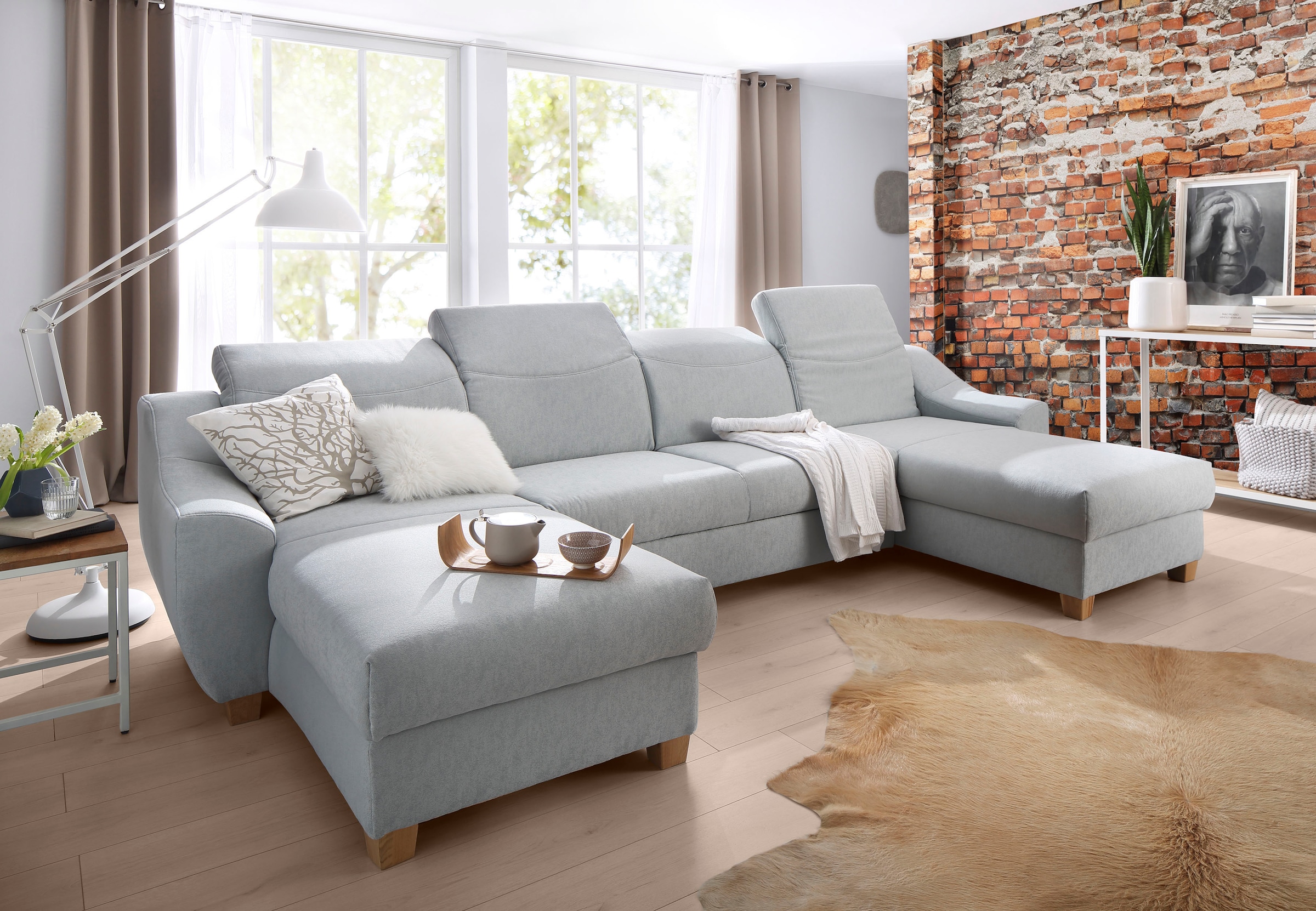 COTTA Ecksofa »Speedway L-Form« mit Kopfteilverstellung, wahlweise mit Bettfunktion & Bettkasten