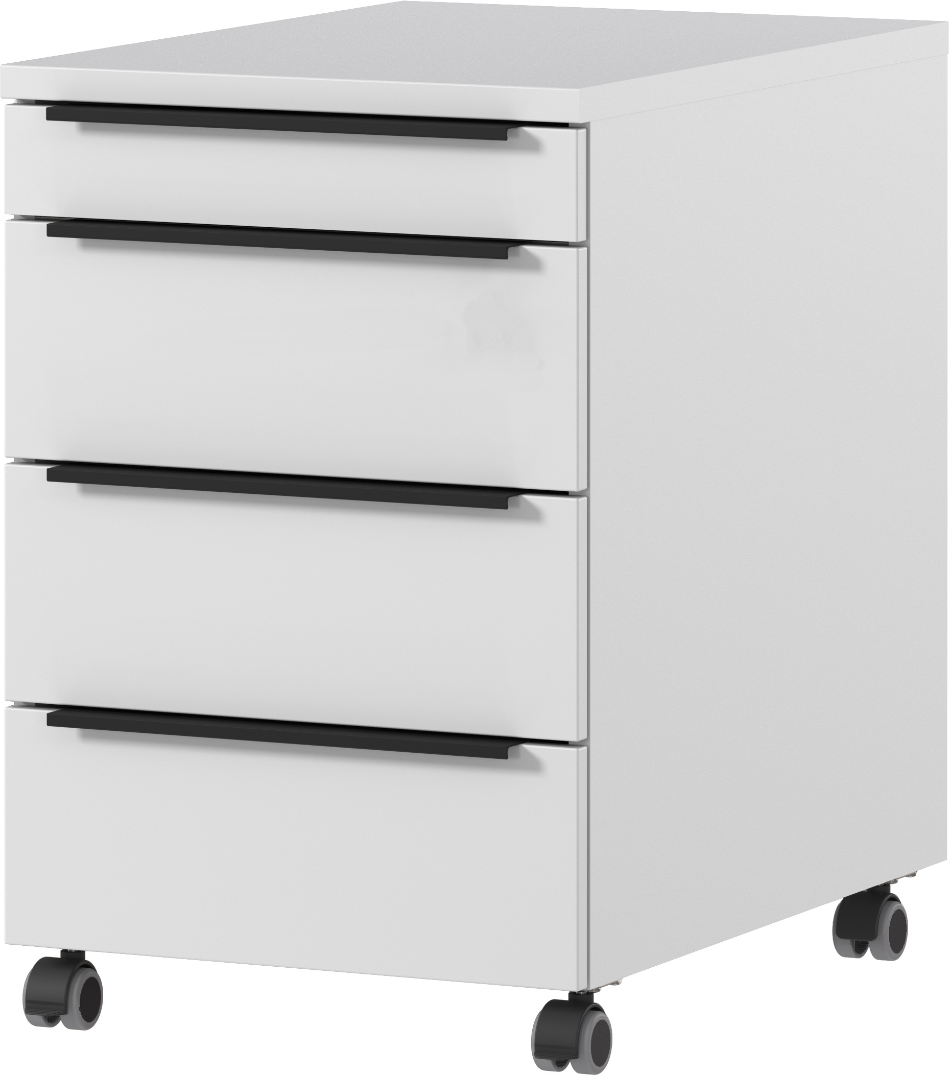 GERMANIA Rollcontainer »Mailand, mit 4 Schubladen, optional mit Schubladendämpfung,«, Utensilienfach, 42x63 cm, Made in Germany