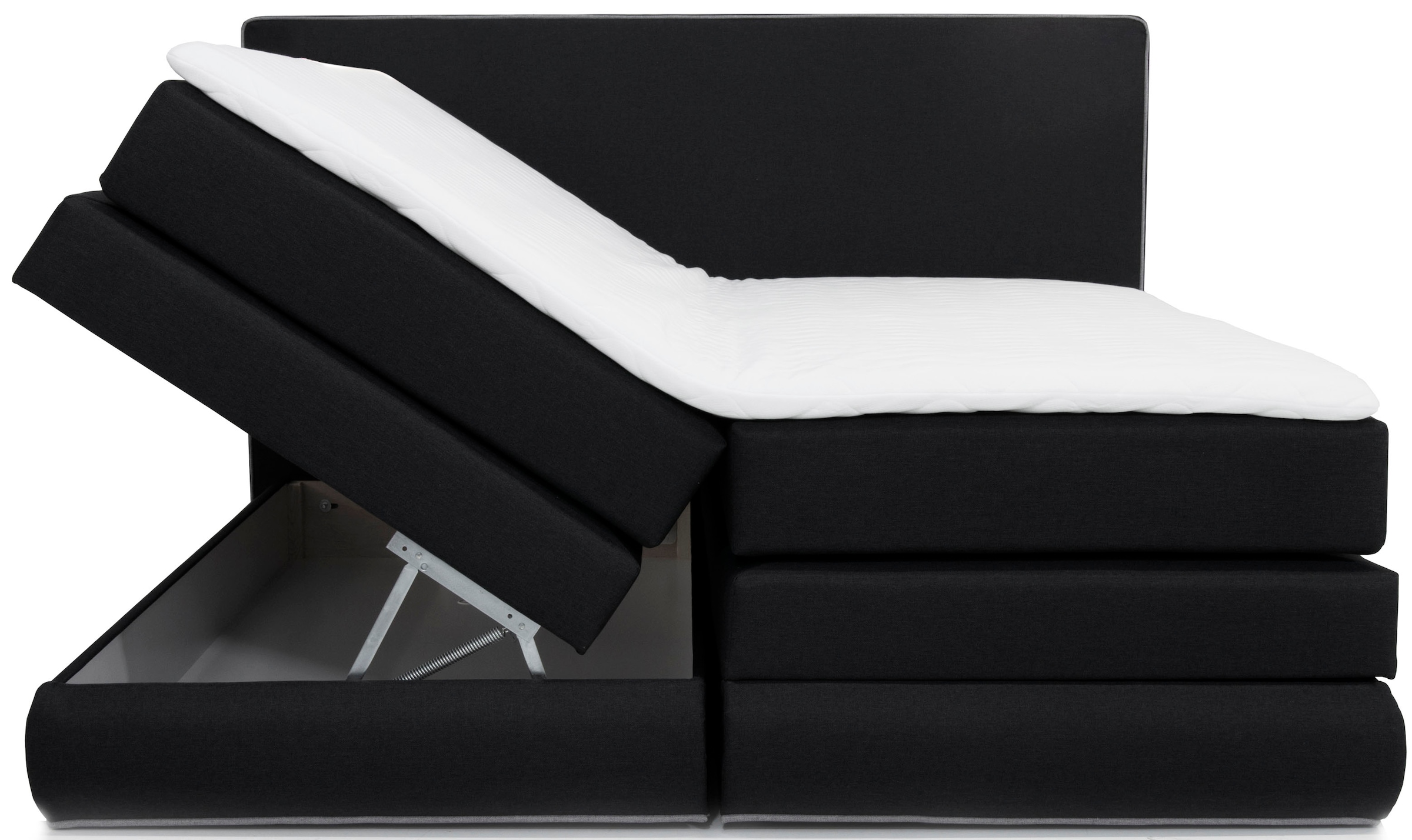 COLLECTION AB Boxspringbett »Ninoni«, inkl. Bettkasten, Topper und wahlweise mit LED-Beleuchtung