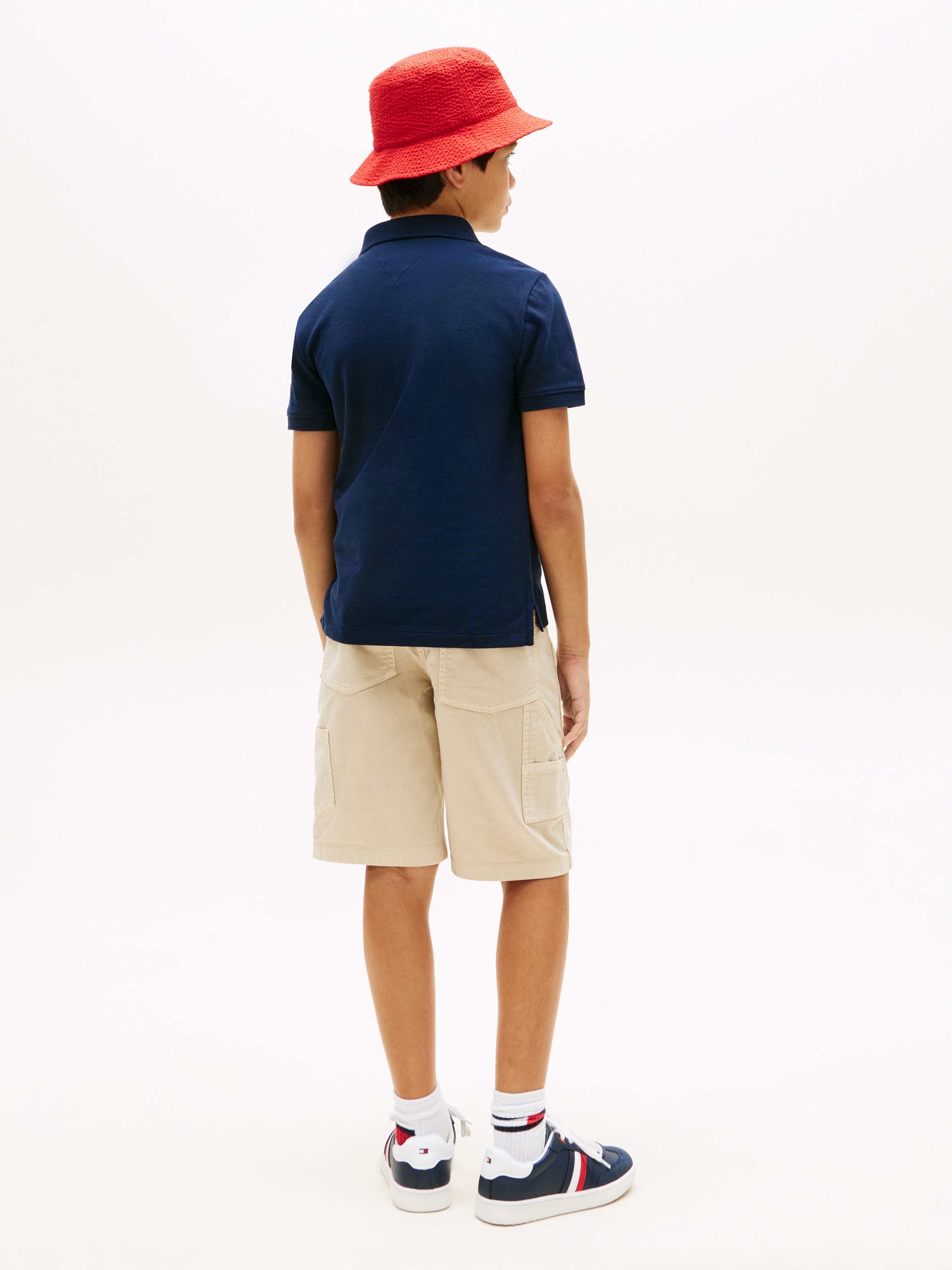 Tommy Hilfiger Poloshirt »WAVY FLAG POLO ITHICA PLACKET SHORT SLEEVE« Kinder bis 16 Jahre, Baumwoll-Piqué, regular fit