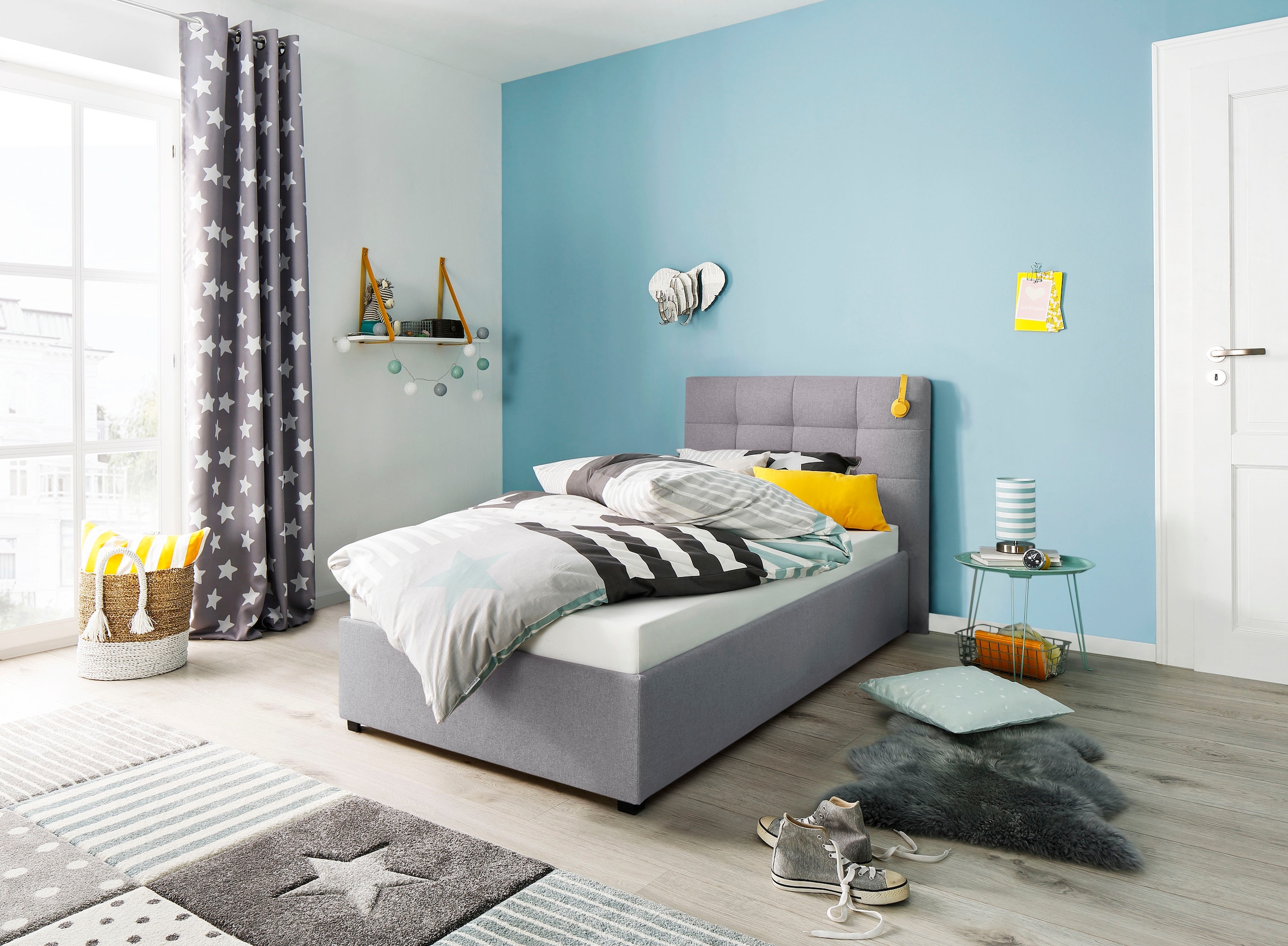 Lüttenhütt Polsterbett "Endres" mit Bettkasten, wahlweise ohne Matratze/Lat günstig online kaufen