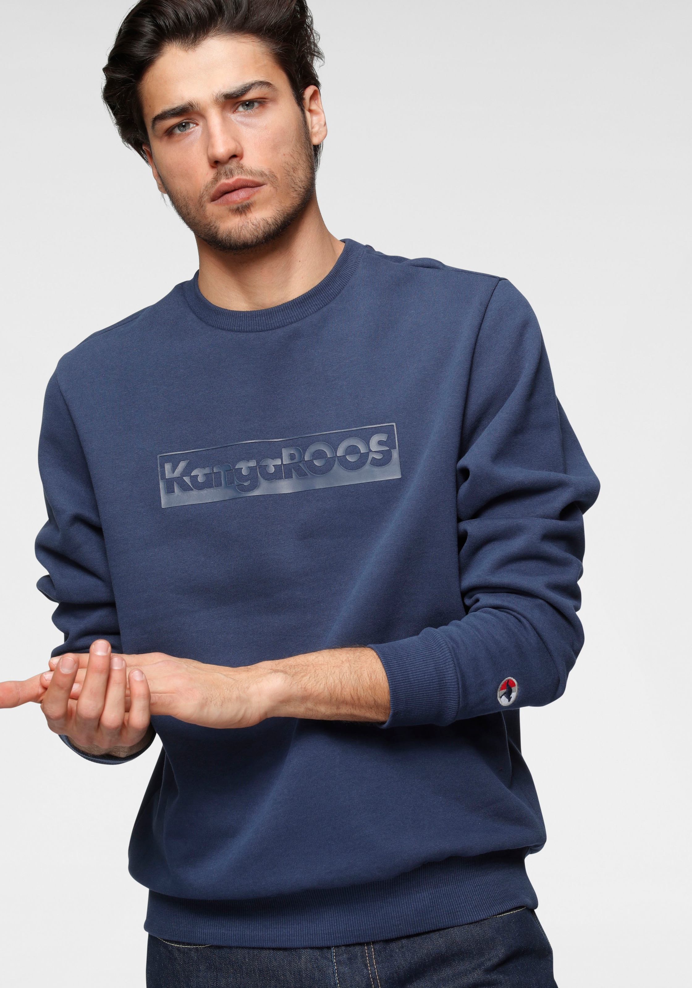 KangaROOS Sweatshirt, Logofrontprint mit großem