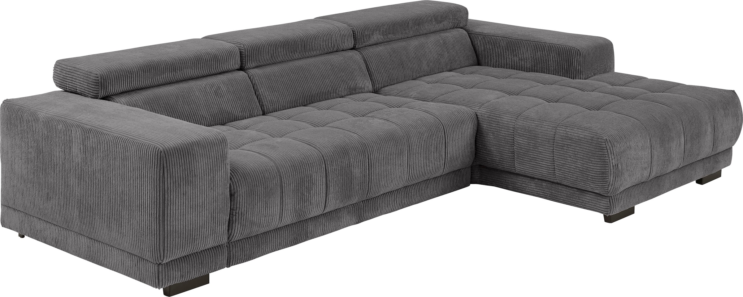 Die PlanBar Ecksofa »MP-IN15053 L-Form schmaler Schenkel«, mit Kopfteilverstellung, wahlweise mit manueller Vorziehbank