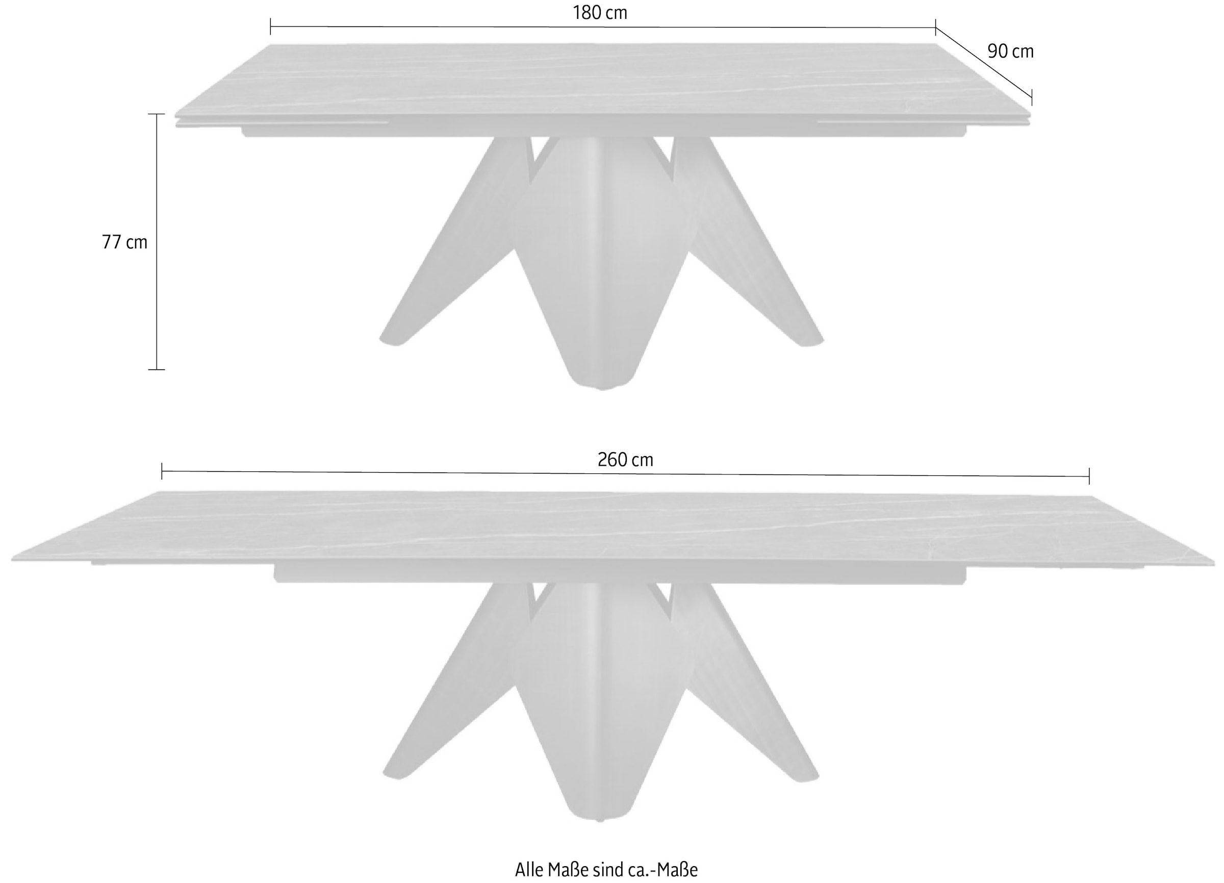 Home affaire Esstisch »Tangularis« 3 Stk. tlg.