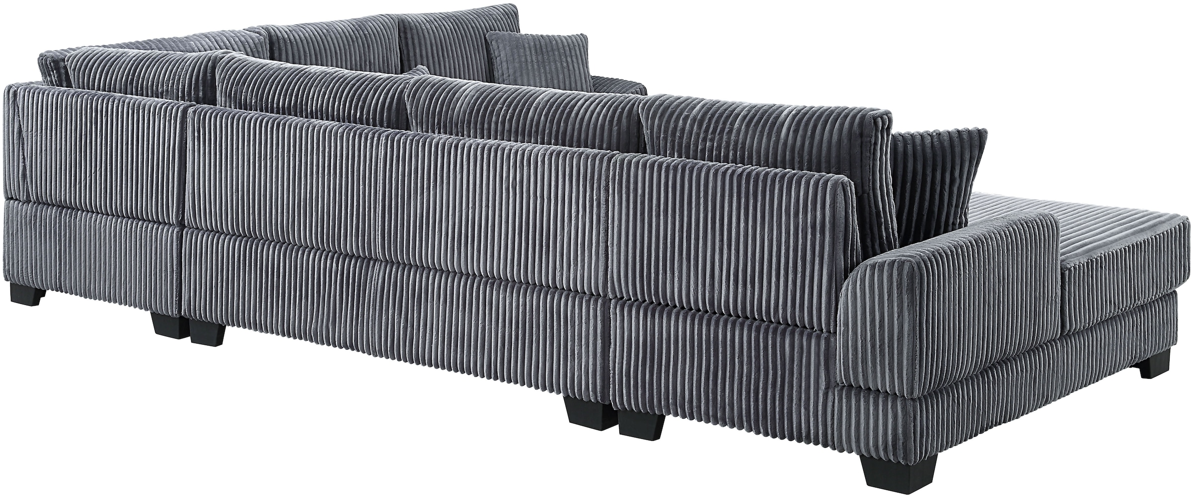 ATLANTIC home collection Wohnlandschaft, weicher XXL-Cordbezug, inklusive 6 Zierkissen