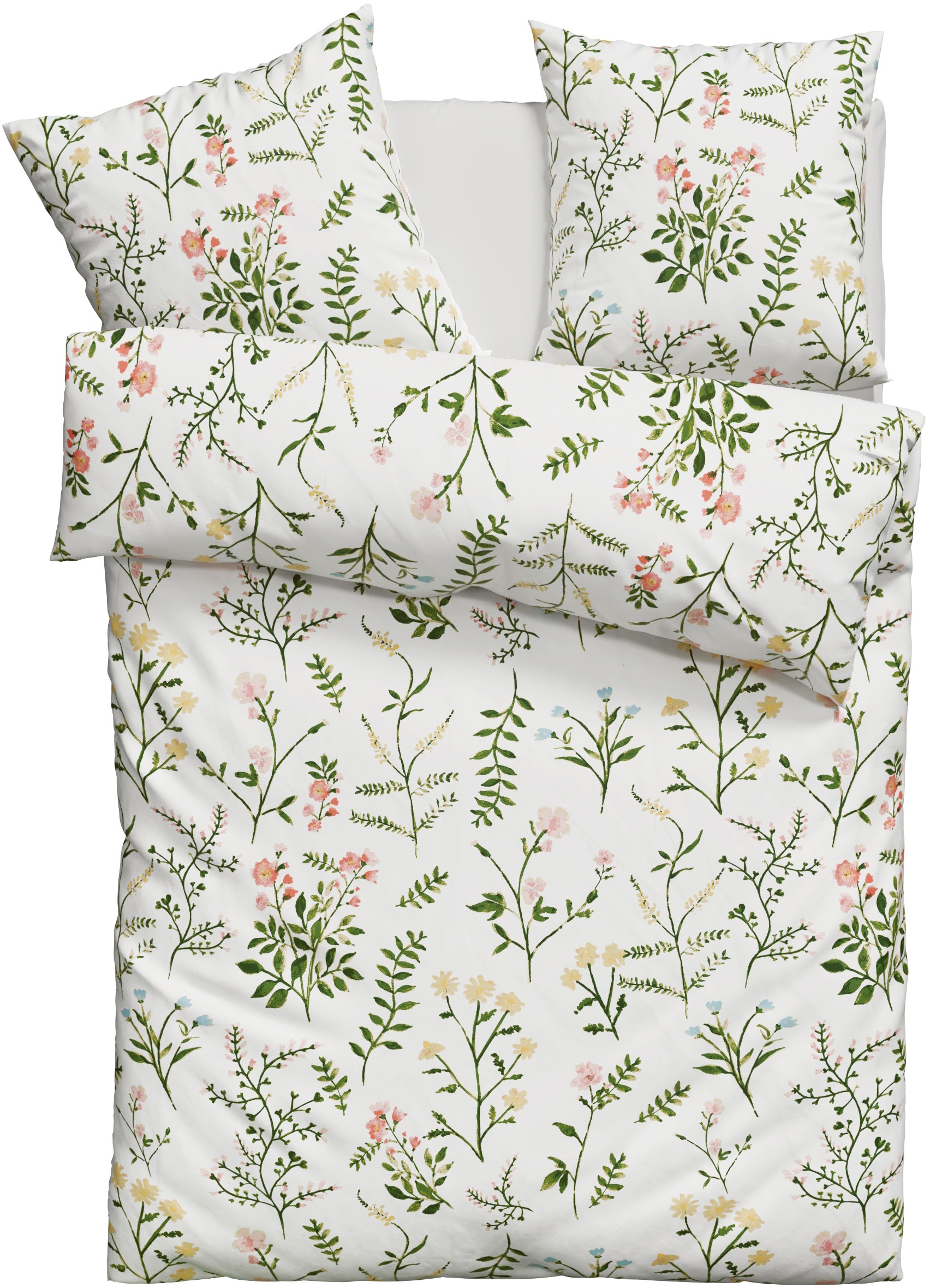 OTTO home Bettwäsche »Claara« 2 Stk. tlg. mit Blumen Design, skandinavisch, günstig online kaufen