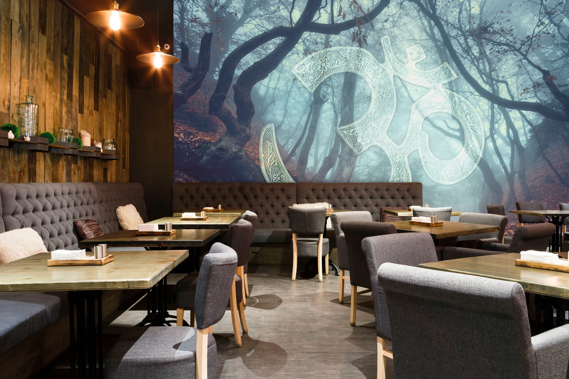 Architects Paper Fototapete »Atelier 47 Symbol Forest 1« Wald glatt Vlies, günstig online kaufen