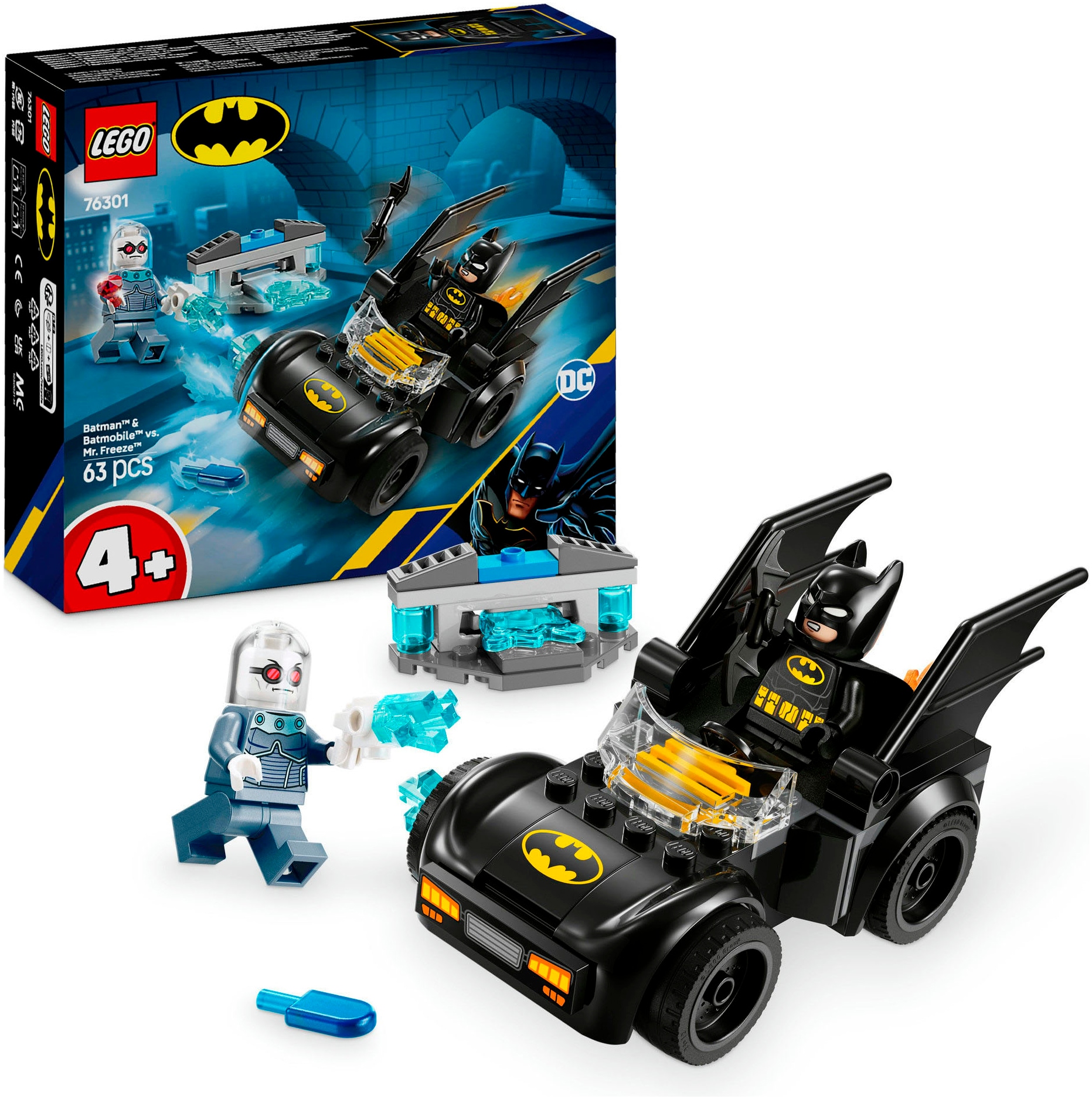 Konstruktionsspielsteine »Batman™ & Batmobil™ vs. Mr. Freeze™ (76301), LEGO Super...