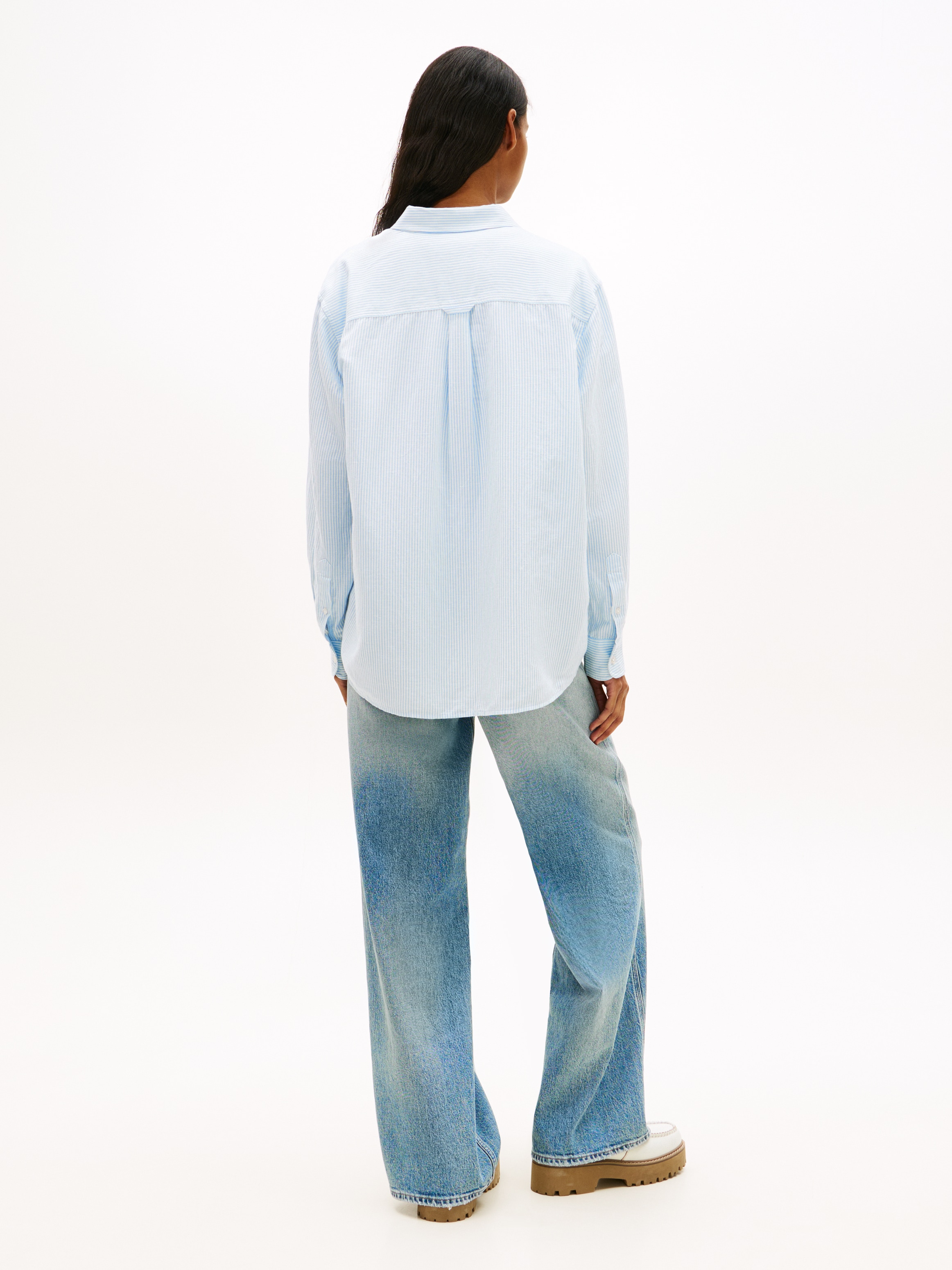 Tommy Jeans Hemdbluse »TJW RLX LINEN SHIRT« mit zeitlosem Design, Leinen-Mix, Relaxed Fit