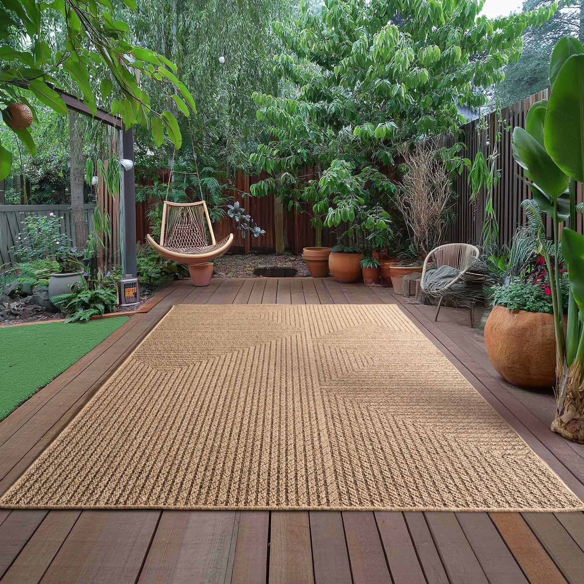 Ayyildiz Teppiche Outdoorteppich »TIMBER 1404«, rechteckig, 5 mm Höhe