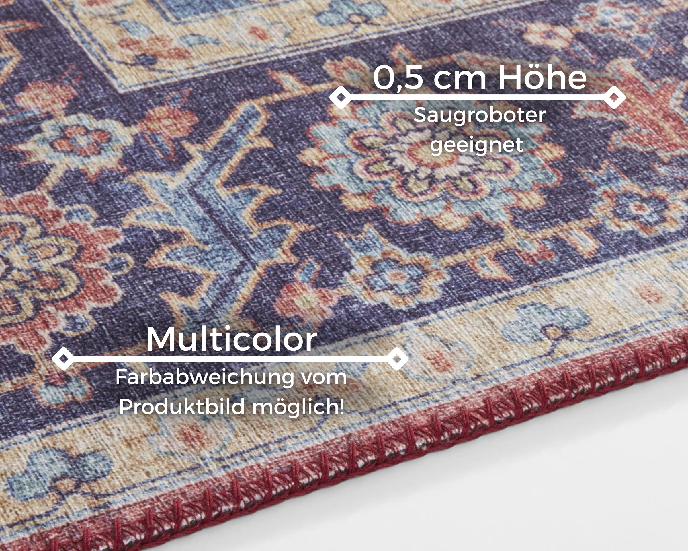 HANSE Home Teppich »Anthea«, rechteckig, 5 mm Höhe, Orientalisch, Läufer, Vintage, Wohnzimmer, Schlafzimmer, Esszimmer