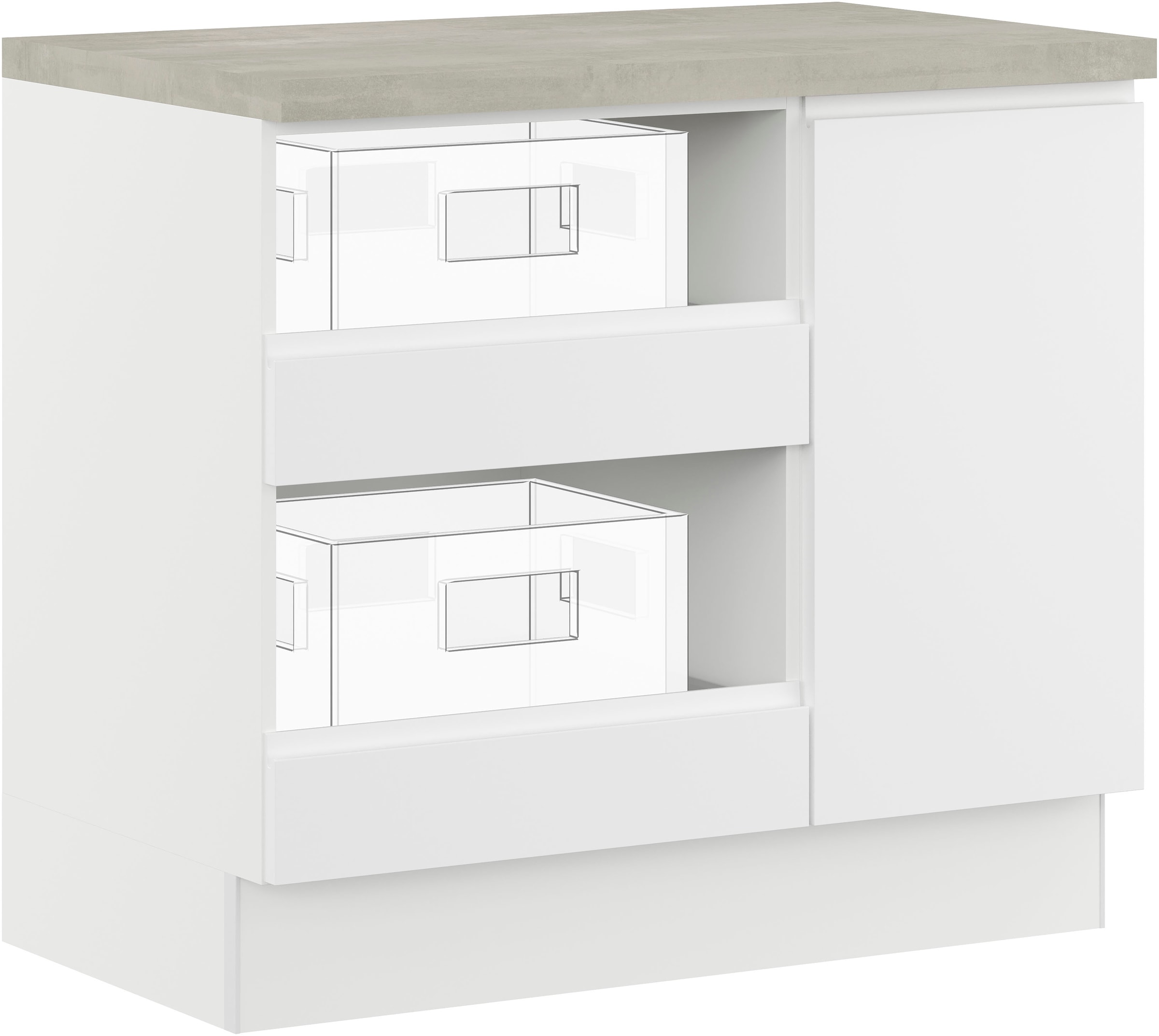 IMPULS KÜCHEN Mehrzweckschrank-Set »Warschau« 4 Stk. tlg. Vielfältige Varia günstig online kaufen