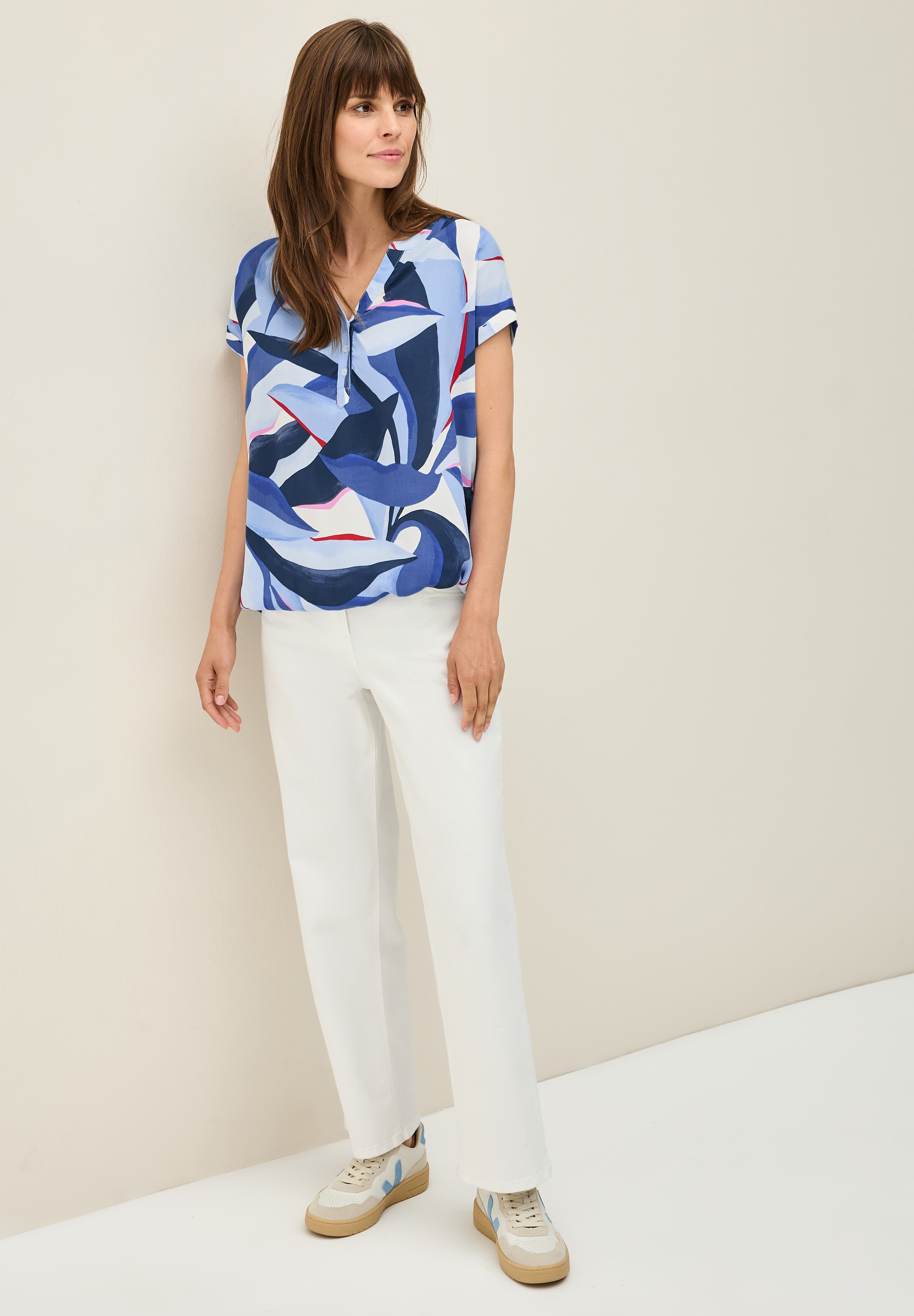 Cecil Kurzarmbluse, mit All-Over Print