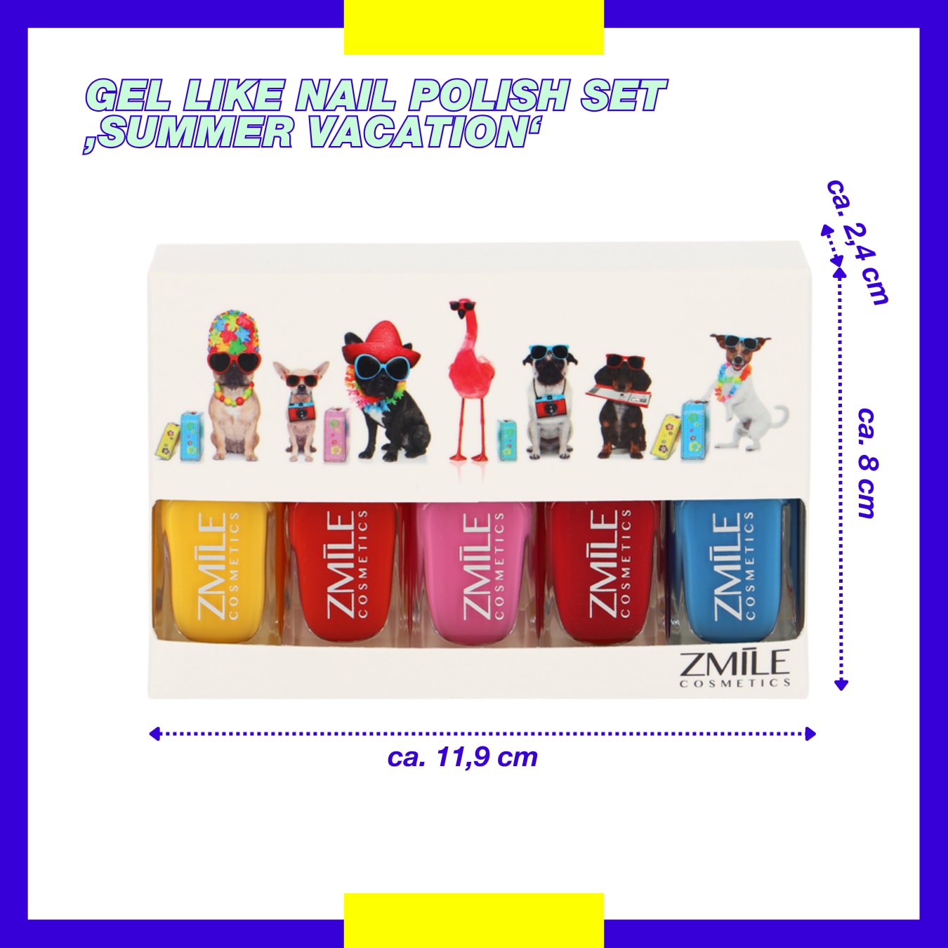 ZMILE COSMETICS Nagellack-Set »Gel Like Nail Polish Set 'Summer Vacation'«, (5 tlg., 5er-Pack), mit veganer Formulierung