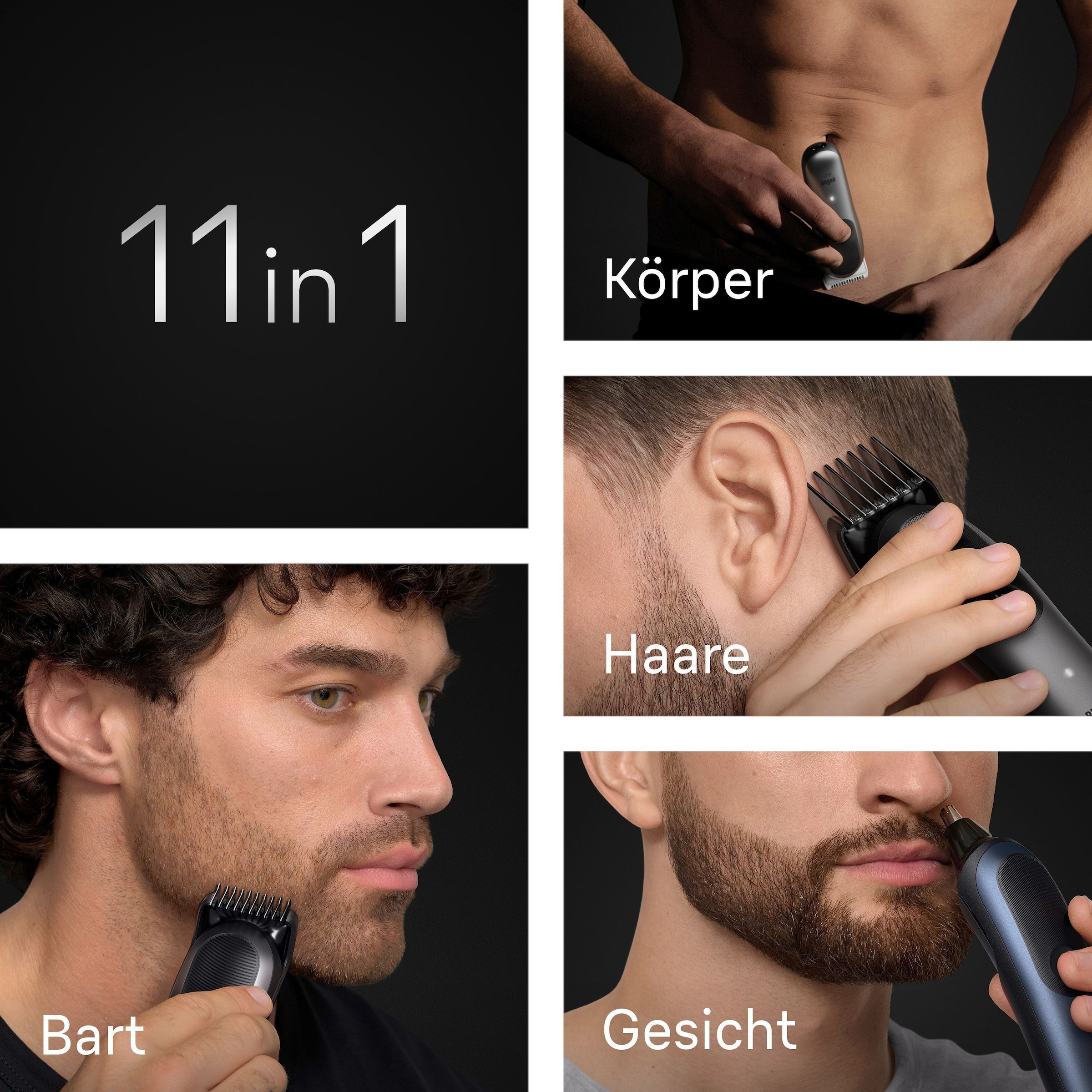 Braun Haarschneider »Series 7 AIO7540 - Golden Ribbon« 6 Aufsätze Bis zu 120 Min Akkulaufzeit, 40 Längeneinstellungen, Wasserdicht