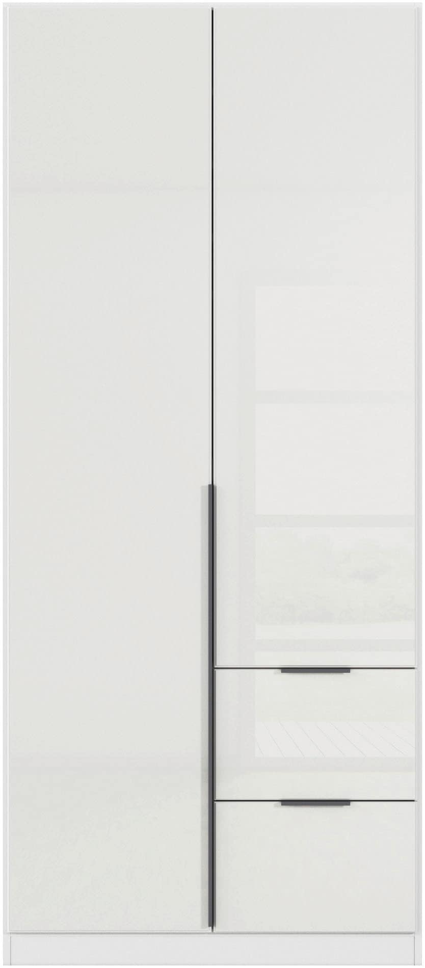 rauch Drehtürenschrank »Kleiderschrank Kleiderschränke Schrank Garderobe AGORDO mit Glasfront«, (in zwei Griff-Farben mit Glasfront), mit Außenschubkästen, in 6 Breiten und 2 Höhen MADE IN GERMANY