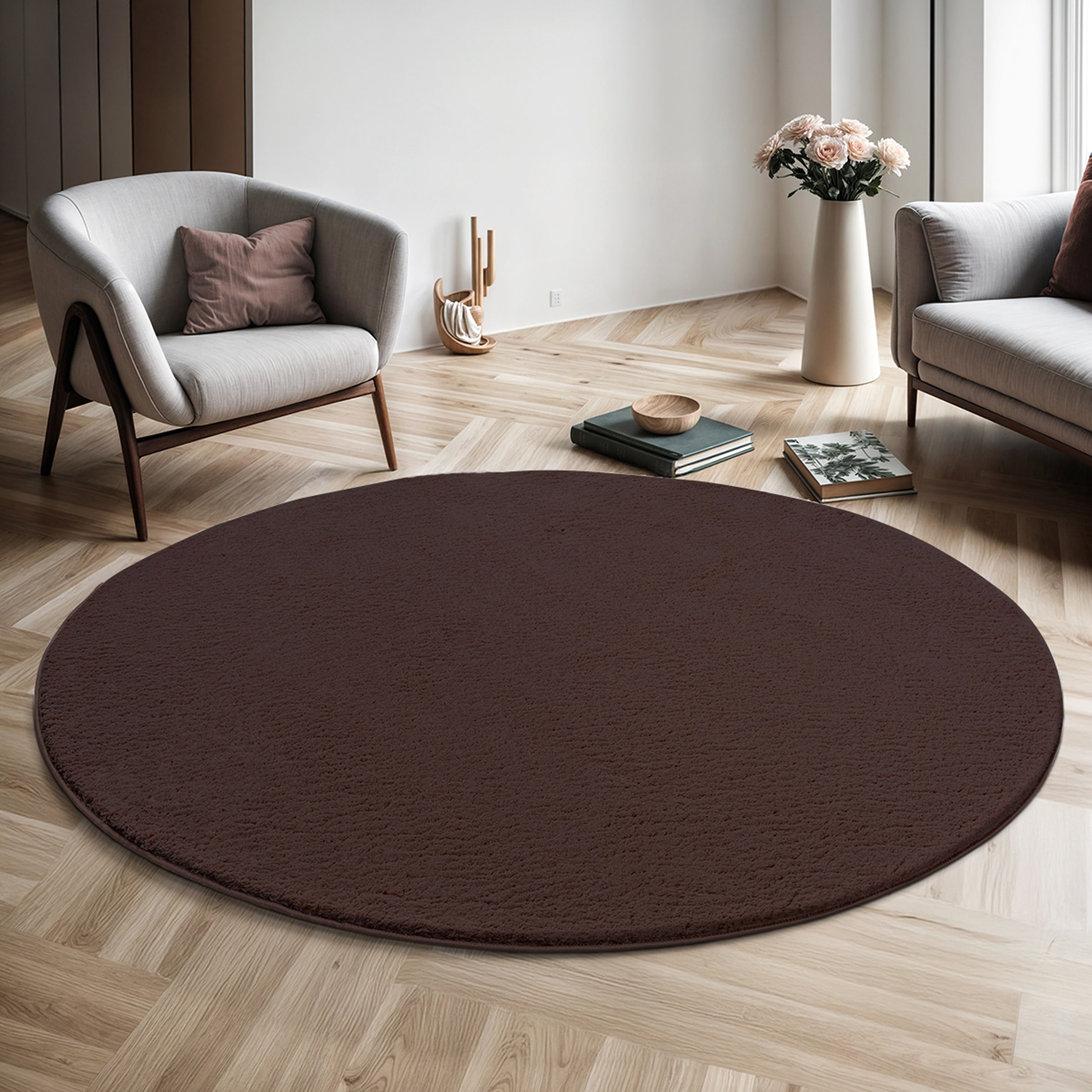 the carpet Teppich »Relax round« rund 16 mm Höhe waschbarer Wohnzimmer Tepp günstig online kaufen