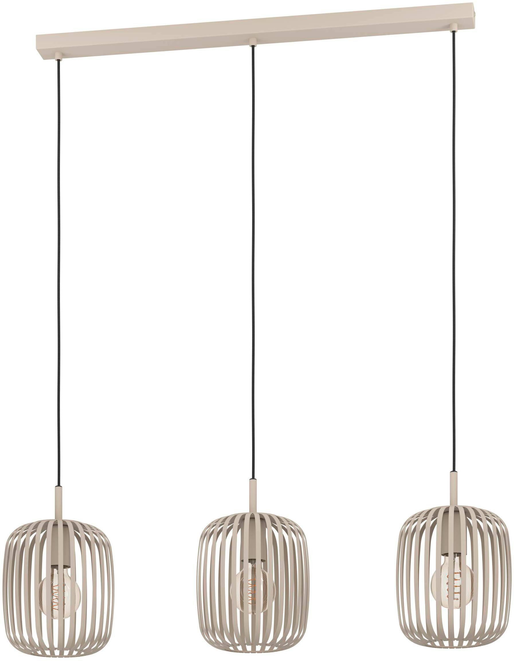 EGLO Pendelleuchte »Hängeleuchte ROMAZZINA, exkl. E27, Stahl, Pendellampe« E27 Esszimmerlampe, 90x20x110cm, 3-flammig, modern, minimalistisch...