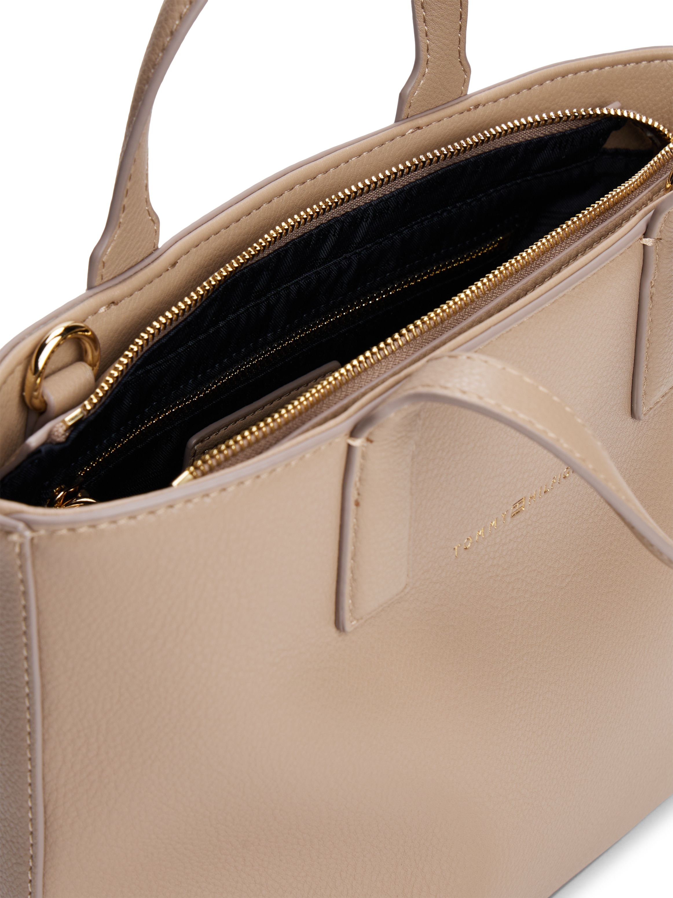 Tommy Hilfiger Henkeltasche »TH LOGOTAPE MINI TOTE«, Damen Umhängetasche, Schultertasche mit doppeltem Henkel