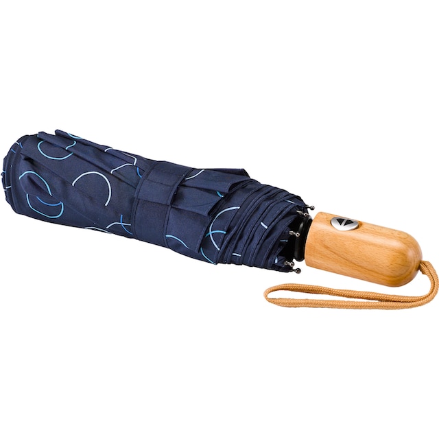 EuroSCHIRM® Taschenregenschirm »Umwelt-Taschenschirm, marine, Kreise blau«  online bei