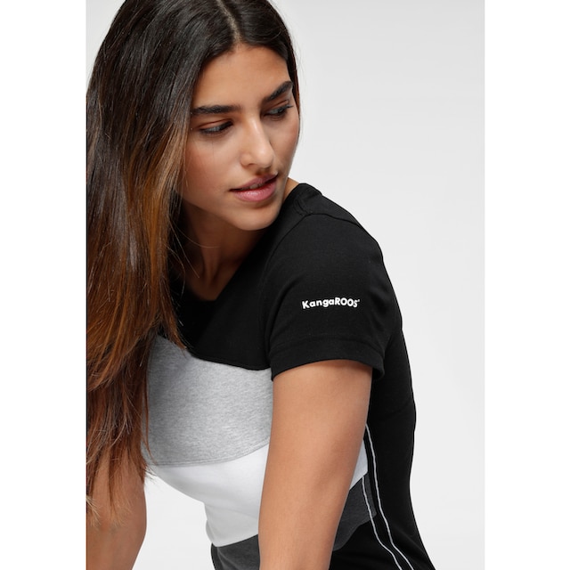 T-Shirt, bestellen mit Colorblocking-Design KangaROOS im Online-Shop