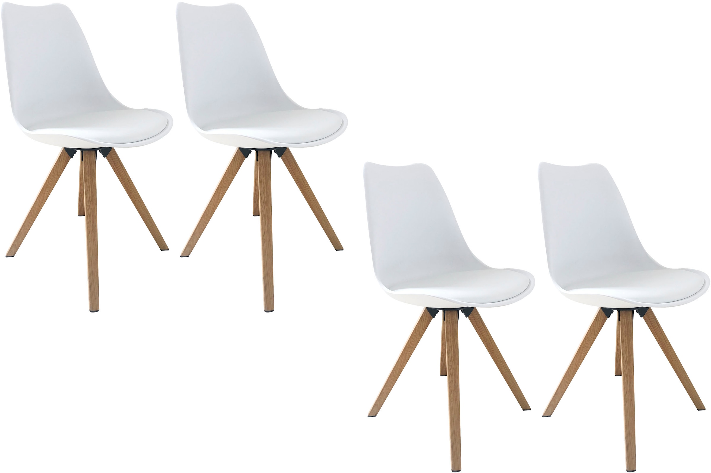 byLIVING Essgruppe »Kira« Set, 5 Stk. tlg. modernes Set mit 4 Stühlen in mehreren Farben und Größen erhältlich