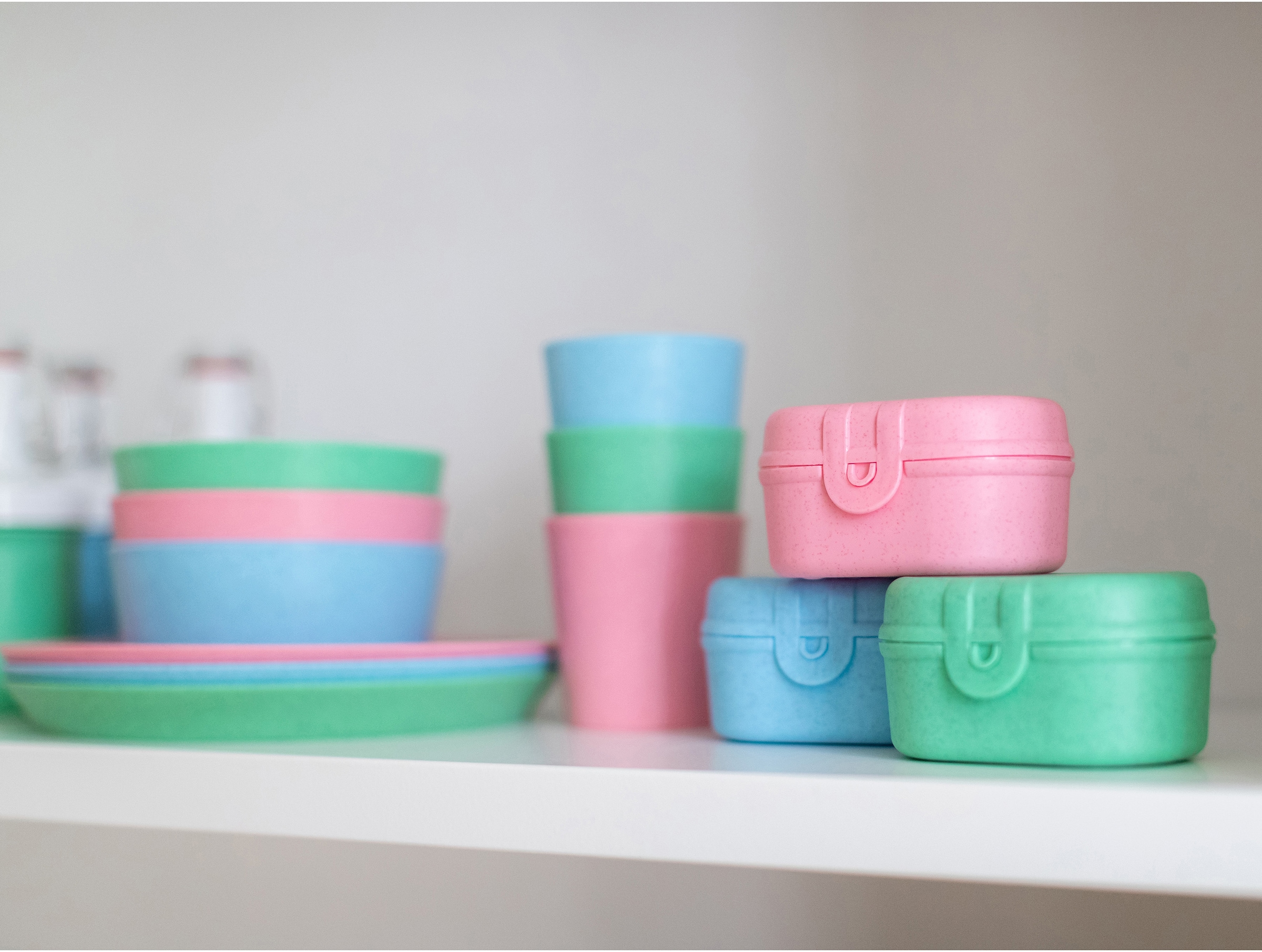 KOZIOL Kinderschale »CONNECT BOWL«, 4 tlg., aus Kunststoff, 100% recycelbar,100% made in Germany, 400 ml