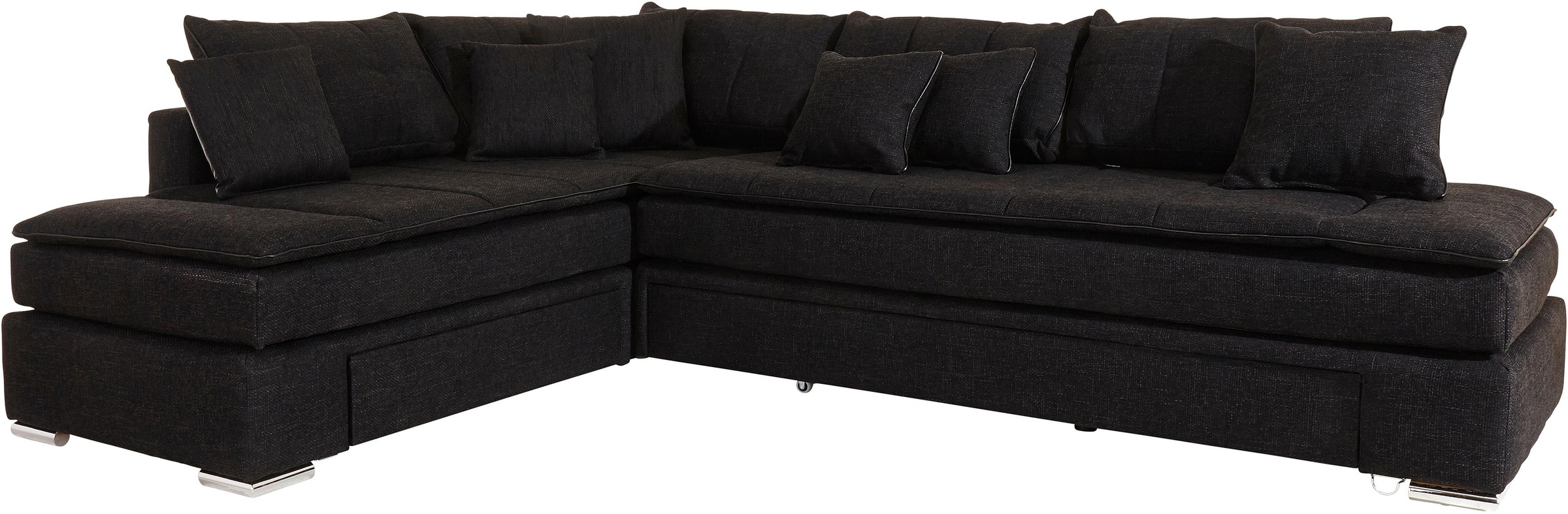 INOSIGN Ecksofa »Night & Day L-Form mit Dauer-Schlaffunktion ohne Armlehnen«, mit Boxspring-Bettfunktion 180x200 cm und Bettkasten, Dauerschläfer!