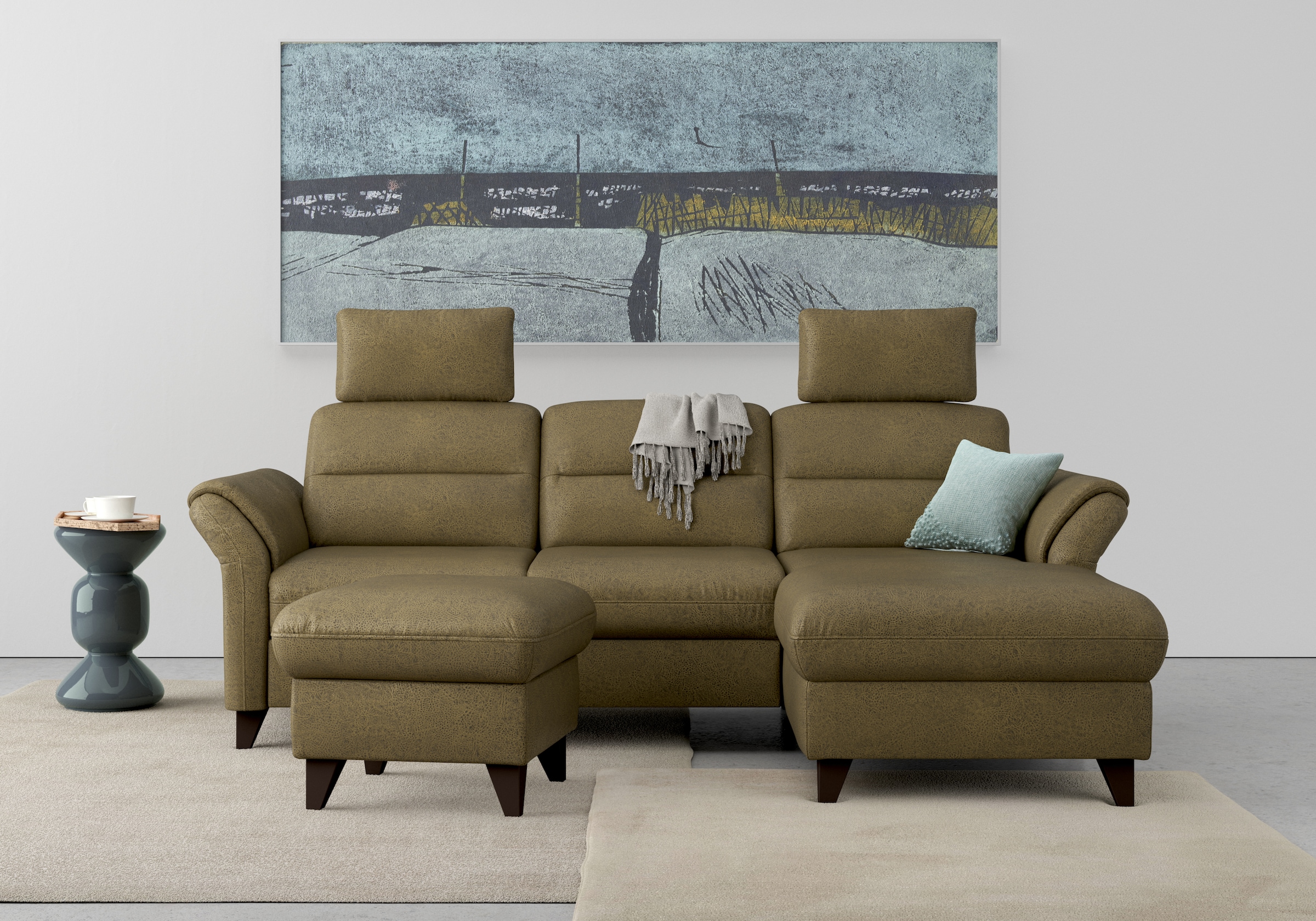 sit&more Ecksofa »Mellum L-Form«, Federkern, wahlweise mit Bettfunktion, Be günstig online kaufen