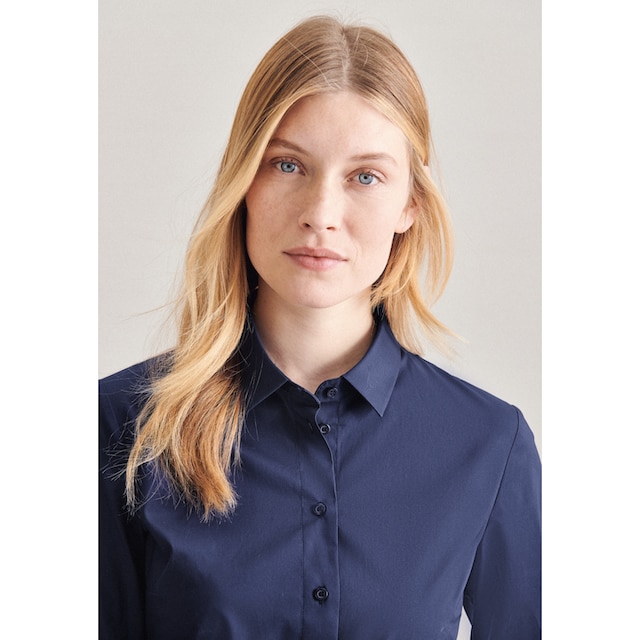 seidensticker Klassische Bluse »Schwarze Rose«, Langarm Kragen Uni im  Online-Shop kaufen