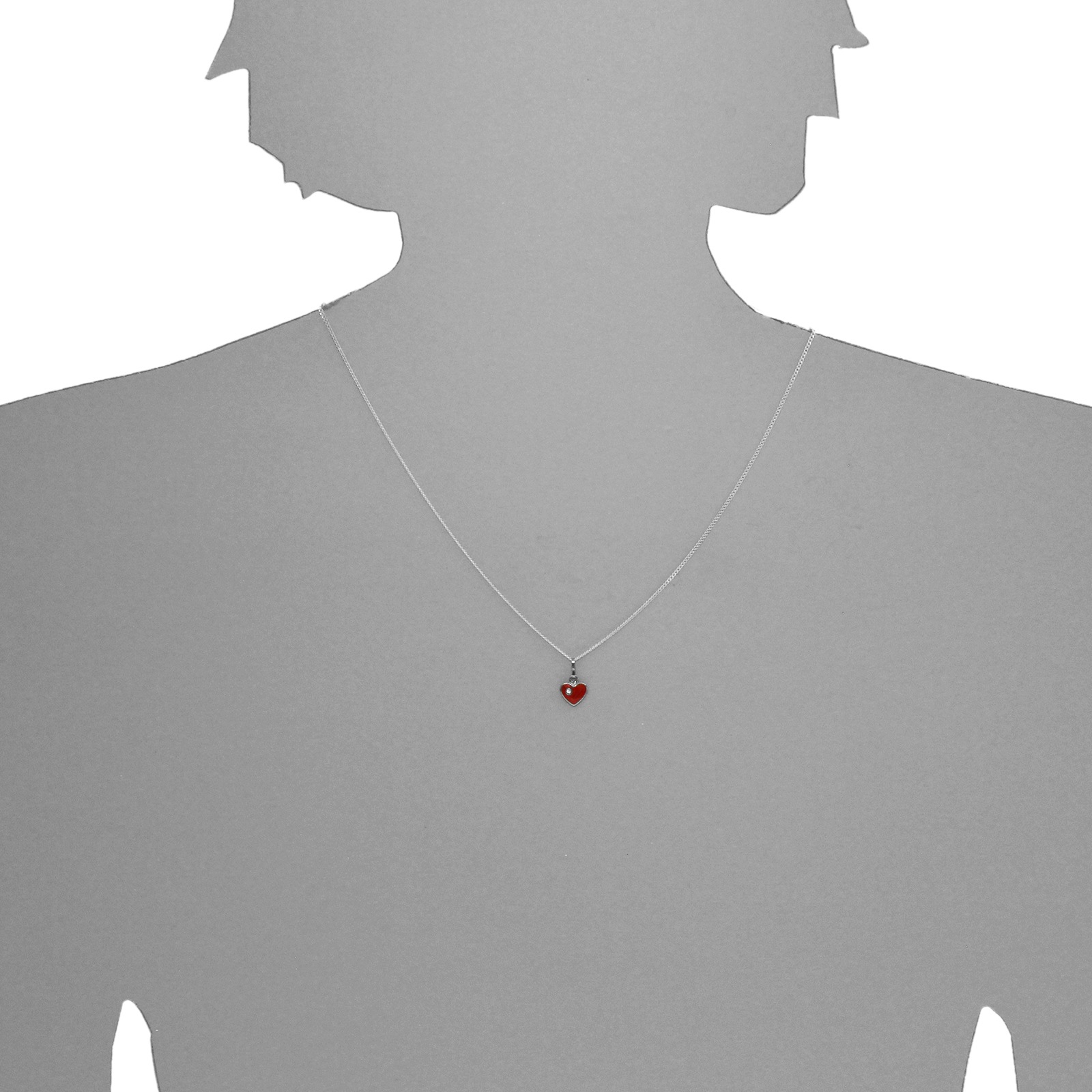 OSTSEE-SCHMUCK Kette mit Anhänger »Ostsee-Schmuck Kette mit Anhänger kleines Herz«, (2 tlg.)