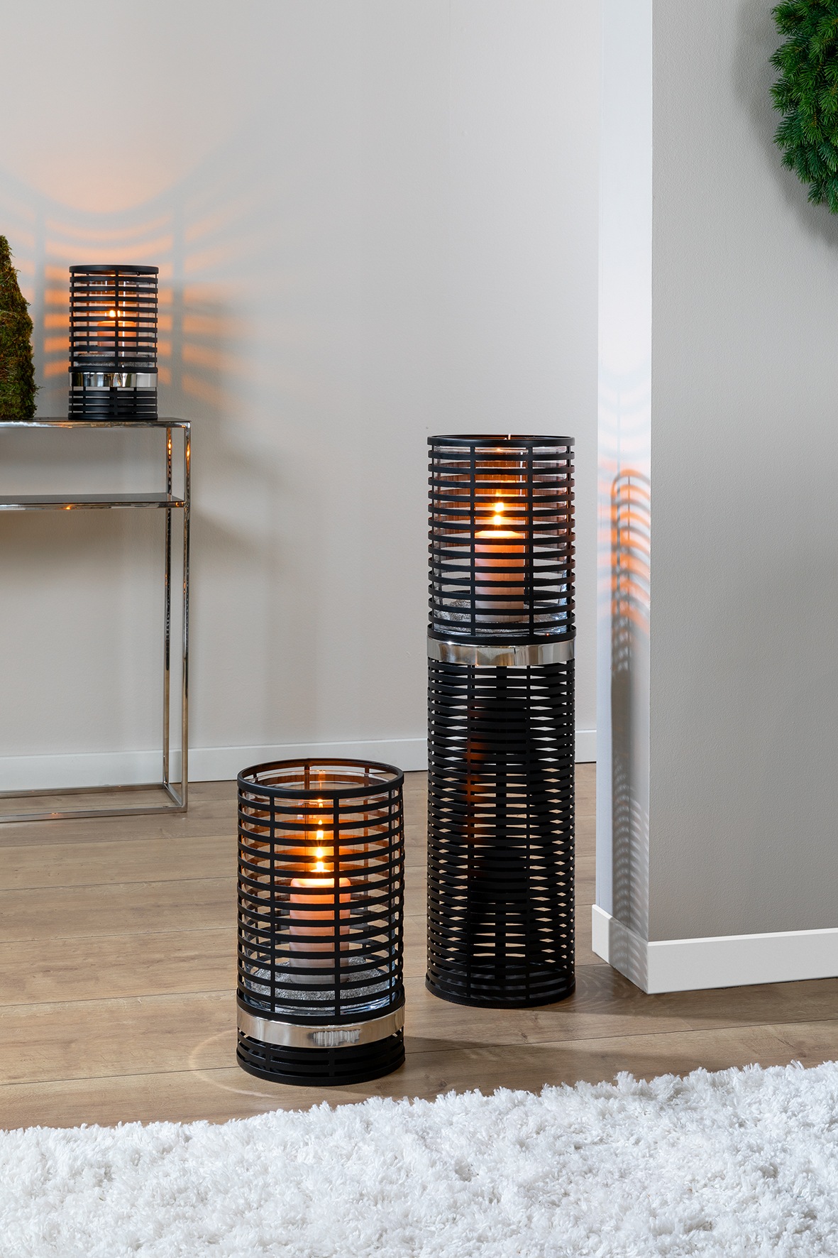 Fink Windlicht »MATERA«, (1 St.), Windlichtsäule aus Eisen, mit Glaszylinde günstig online kaufen
