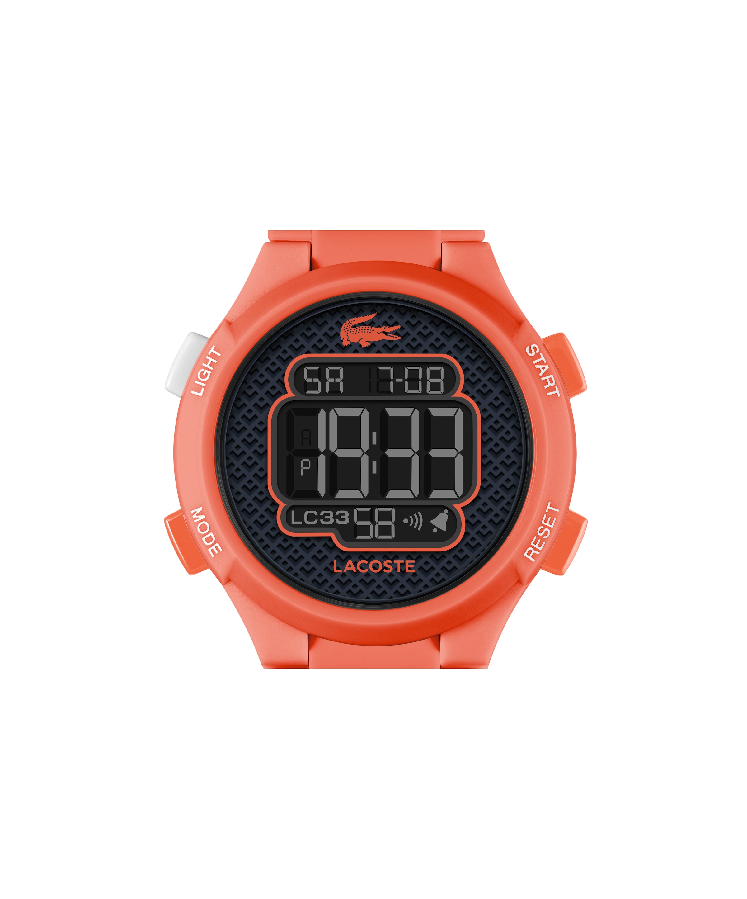 Lacoste Chronograph »LC33«, Quarzuhr, Armbanduhr, Silikonarmband, digital, Tag, Stoppfunktion