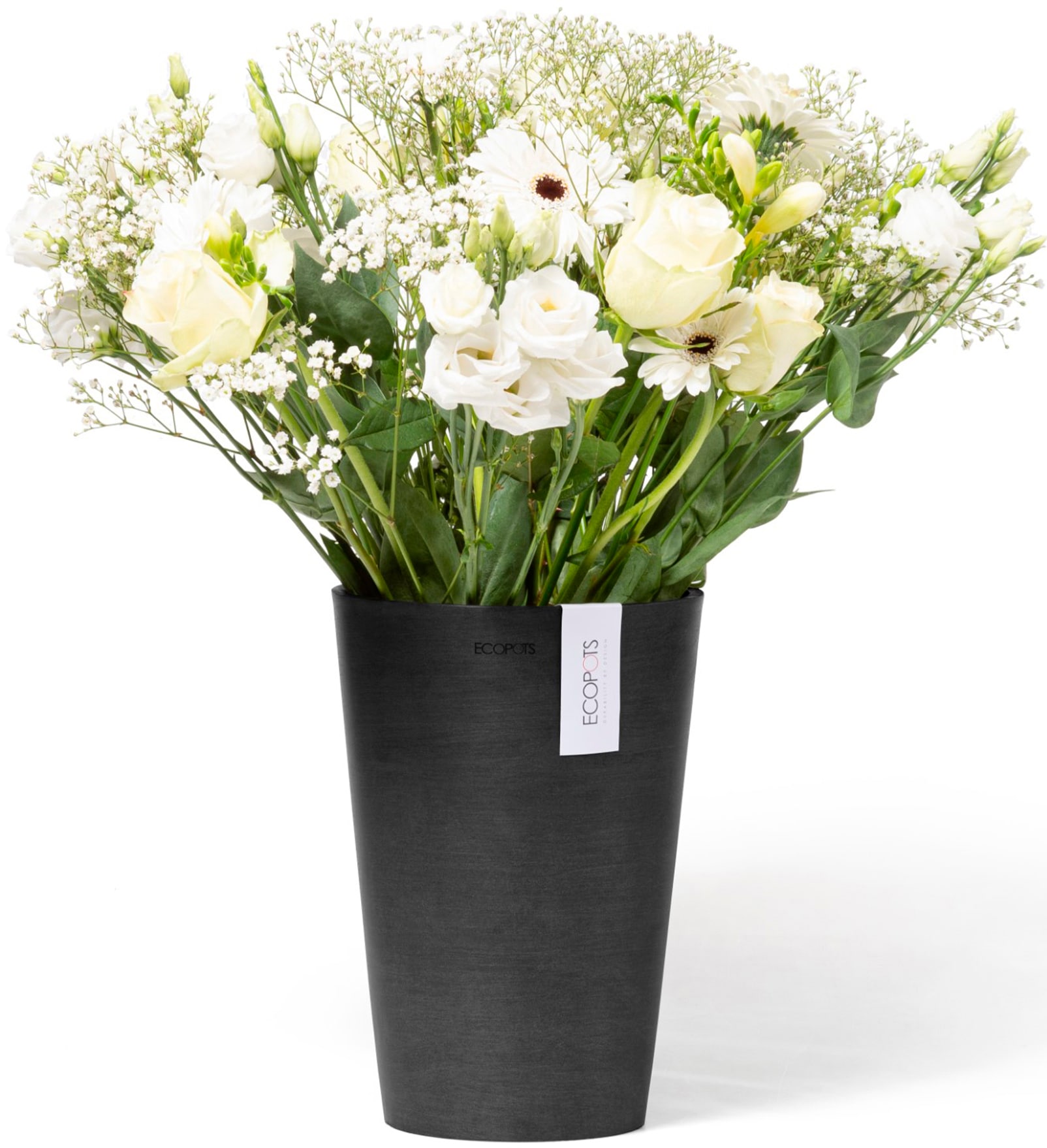 ECOPOTS Blumentopf »Pisa 21 Dunkelgrau«, für den Innenbereich