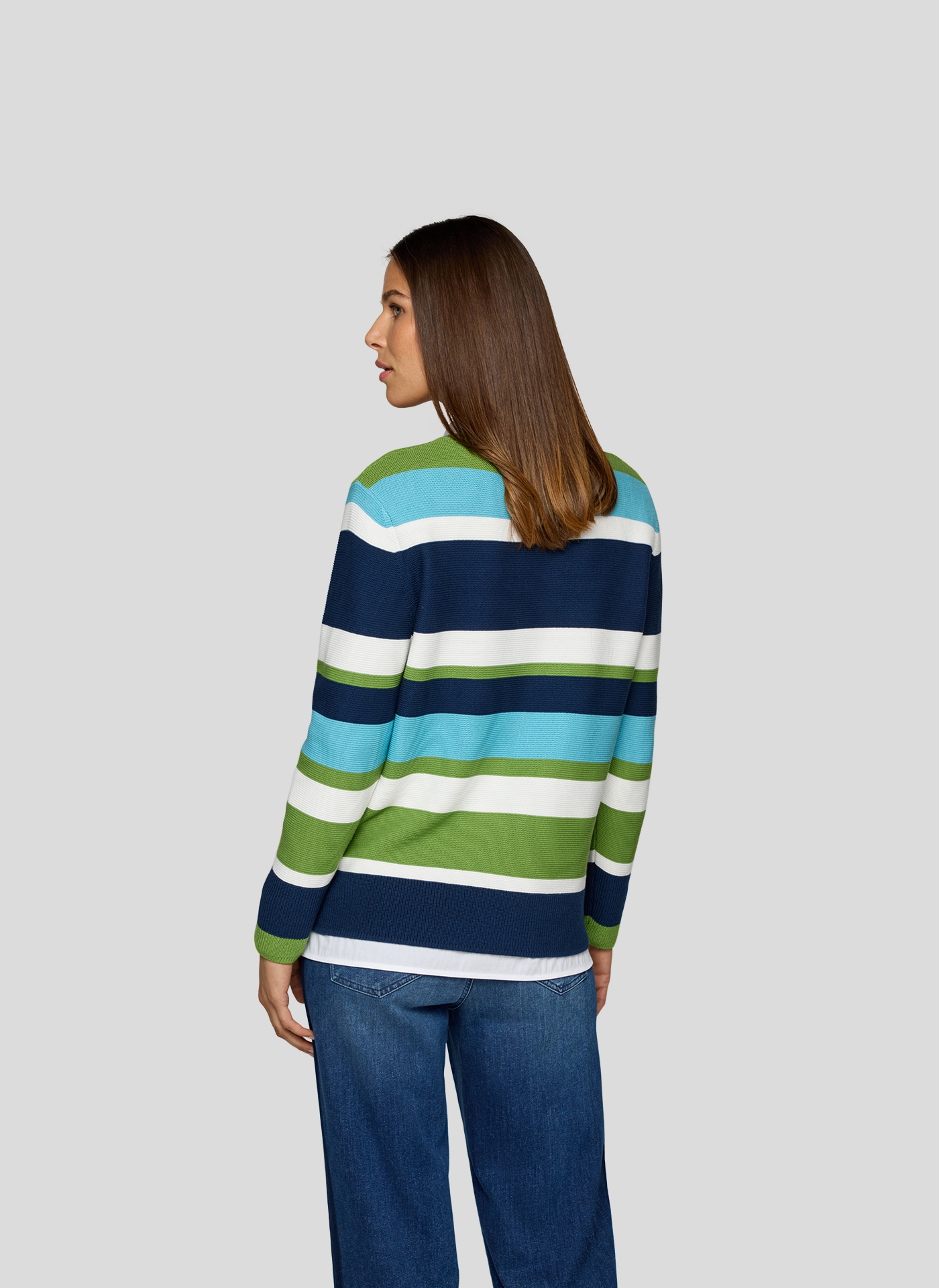 Rabe Strickpullover in Colorblocking-Optik
