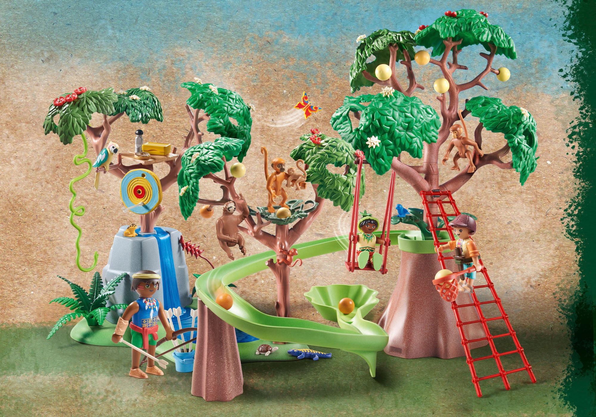 Playmobil® Konstruktions-Spielset »Tropischer Dschungel-Spielplatz (71142), Wiltopia«, (138 St.), teilweise aus recyceltem Material; Made in Germany