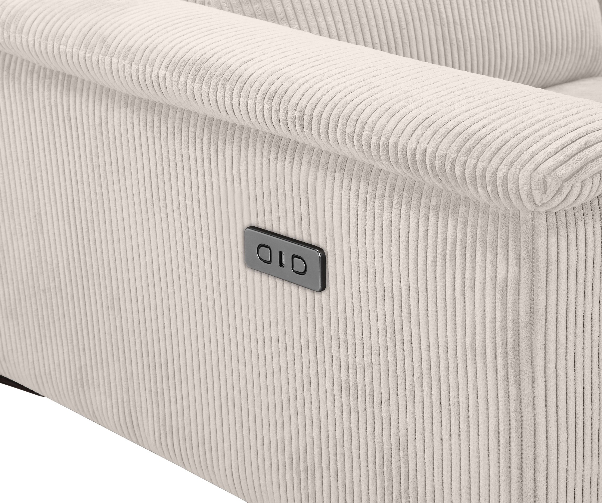 Places of Style 2-Sitzer »Lund in Cord, mit manueller o. elektrischer«, Relaxfunktion, USB-A, Kopfteilverstellung, Breite 160 cm