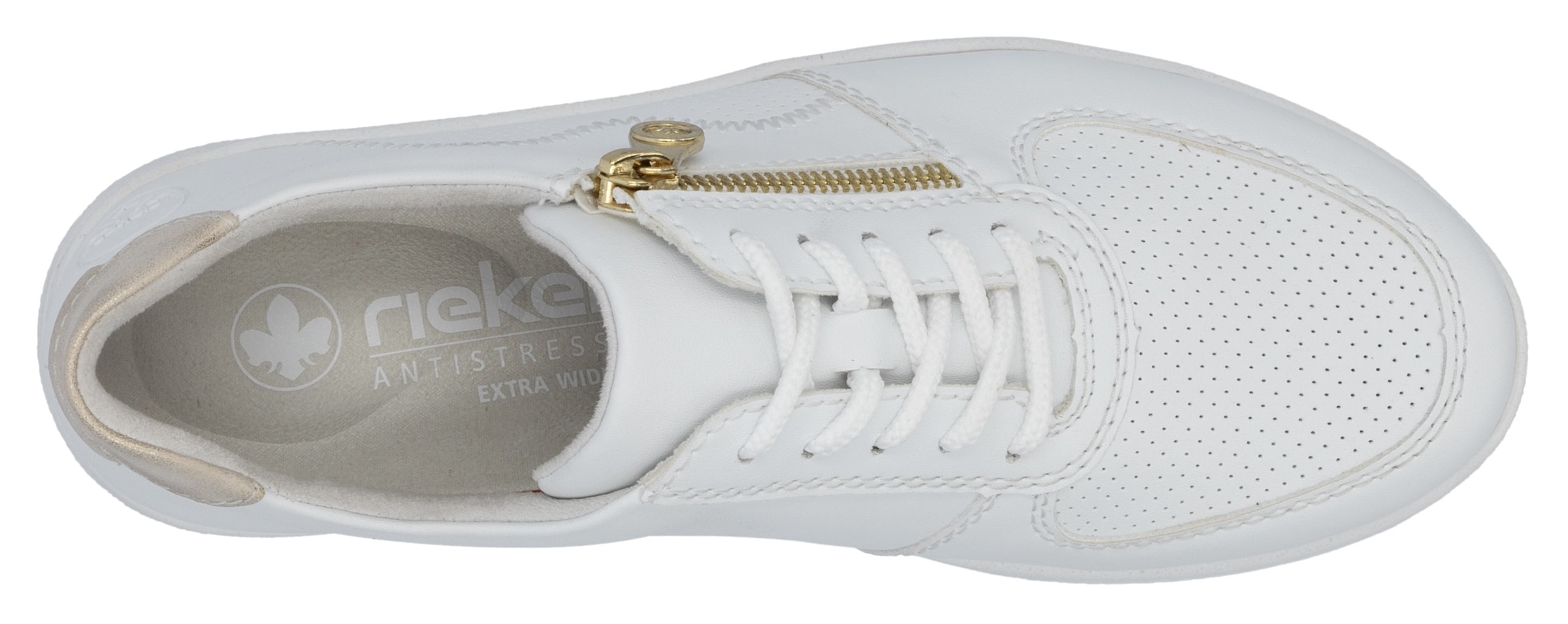 Rieker Plateausneaker, Halbschuh, Schnürschuh, Freizeitsneaker mit Reißverschluss