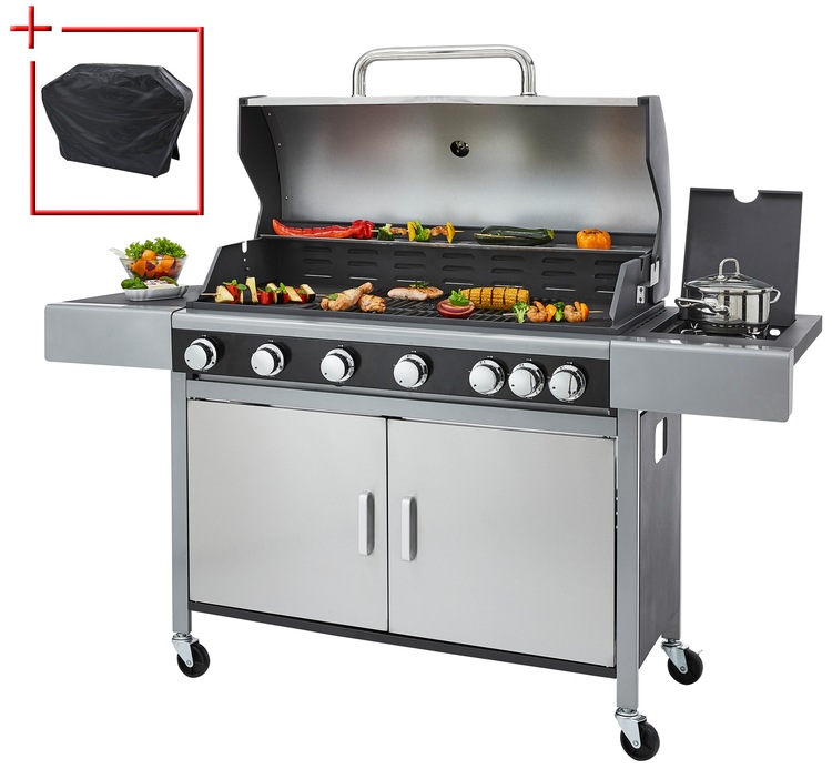 Gasgrill »Livorno«, BxTxH: 161,5x57x111 cm, mit Drehspieß. GRATIS-Zugabe: 1 Schutzhülle