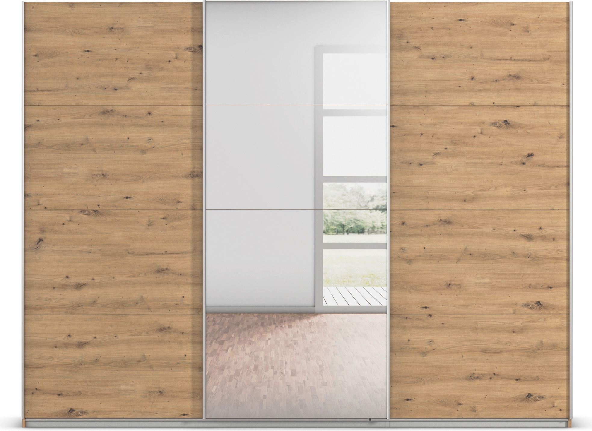 rauch Schwebetürenschrank »Kleiderschrank Schrank Garderobe AGORDO«, Top Innenausstattung, in 4 Breiten und 2 Höhen MADE IN GERMANY