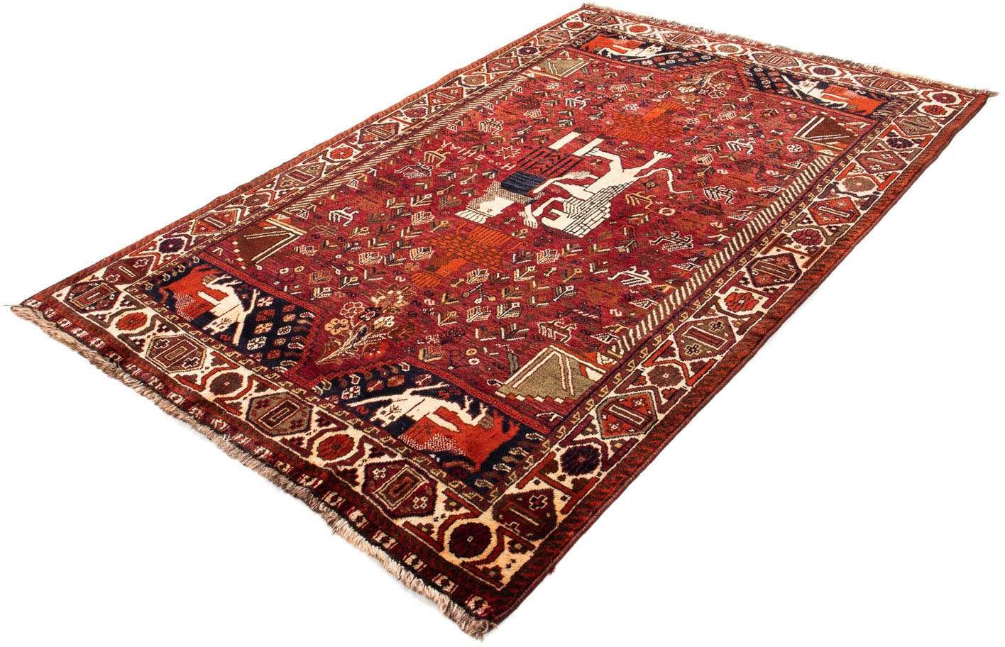 morgenland Orientteppich »Perser - Nomadic - 220 x 145 cm - dunkelrot«, rec günstig online kaufen