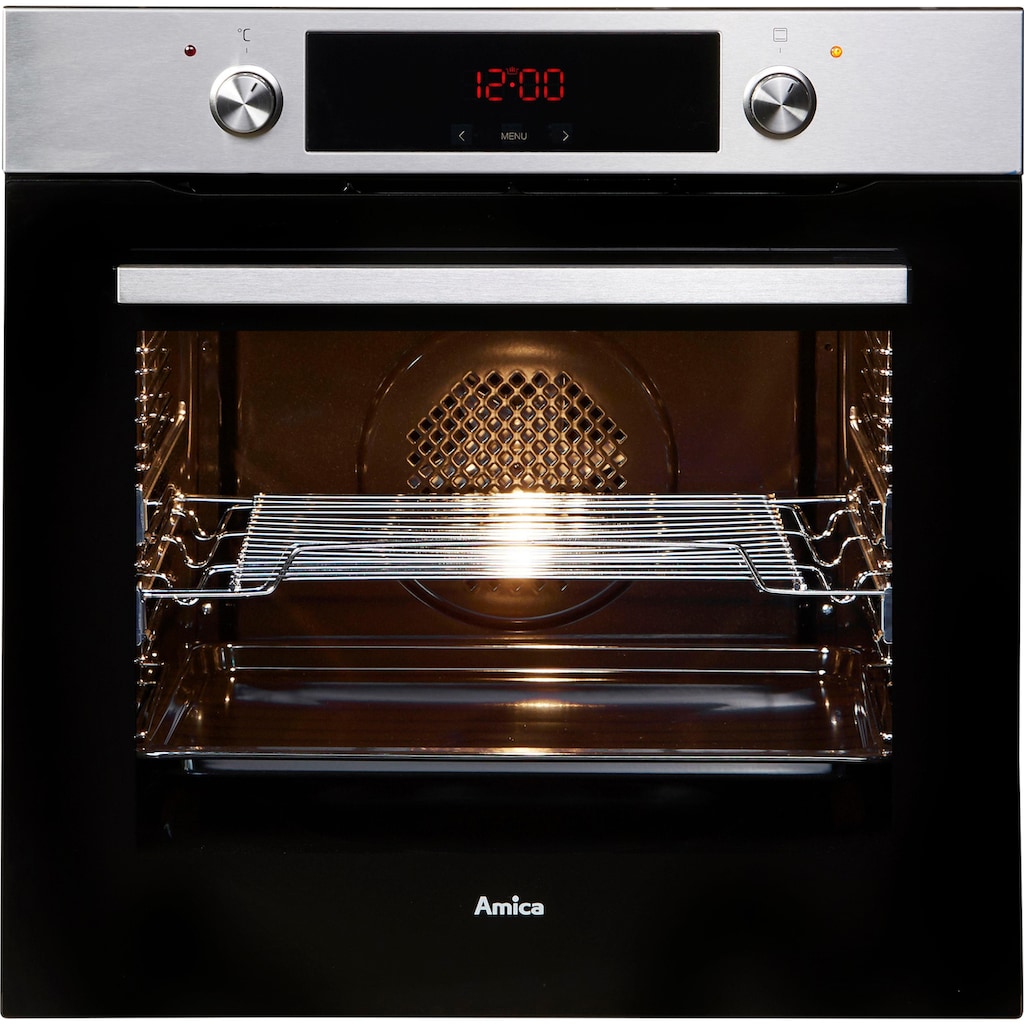 Amica Backofen-Set »BOXI 955 000 E«, BOXI 955 000 E, mit 2-fach-Teleskopauszug, 2fach-Teleskopauszug, Heißluft, XXL Volumen